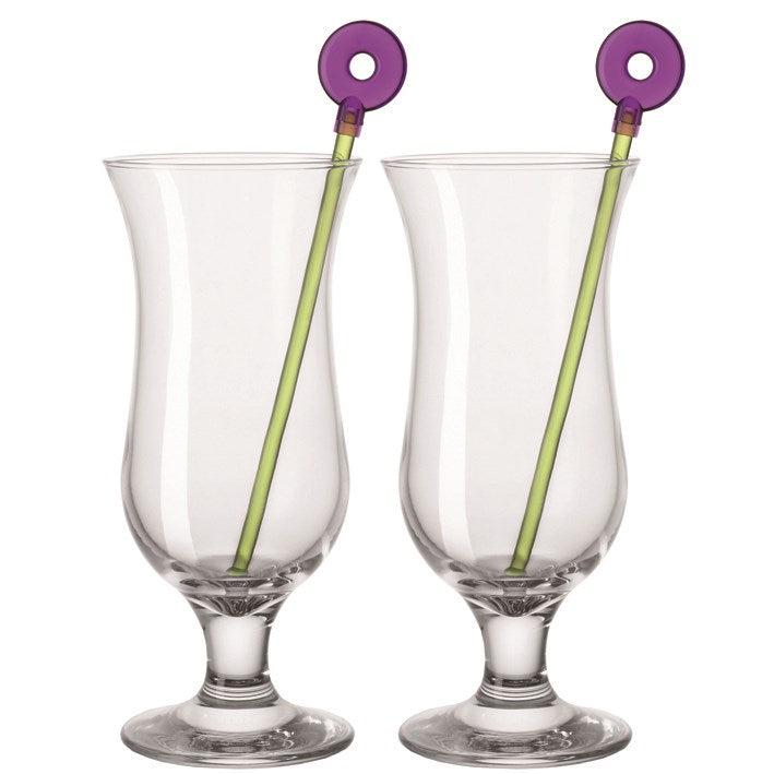 BAR Hurricane Drinkglas med drinkpinne - 2-pack