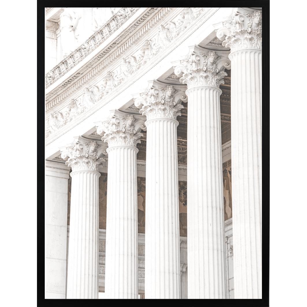 Beige Building Pillars Poster 50x70 cm