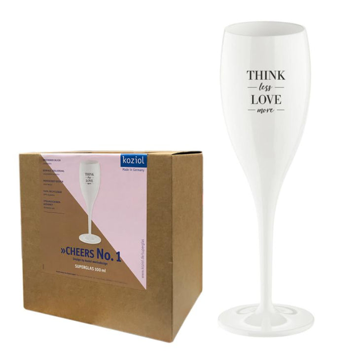 CHEERS Champagneglas – Think less love more – 6-pack