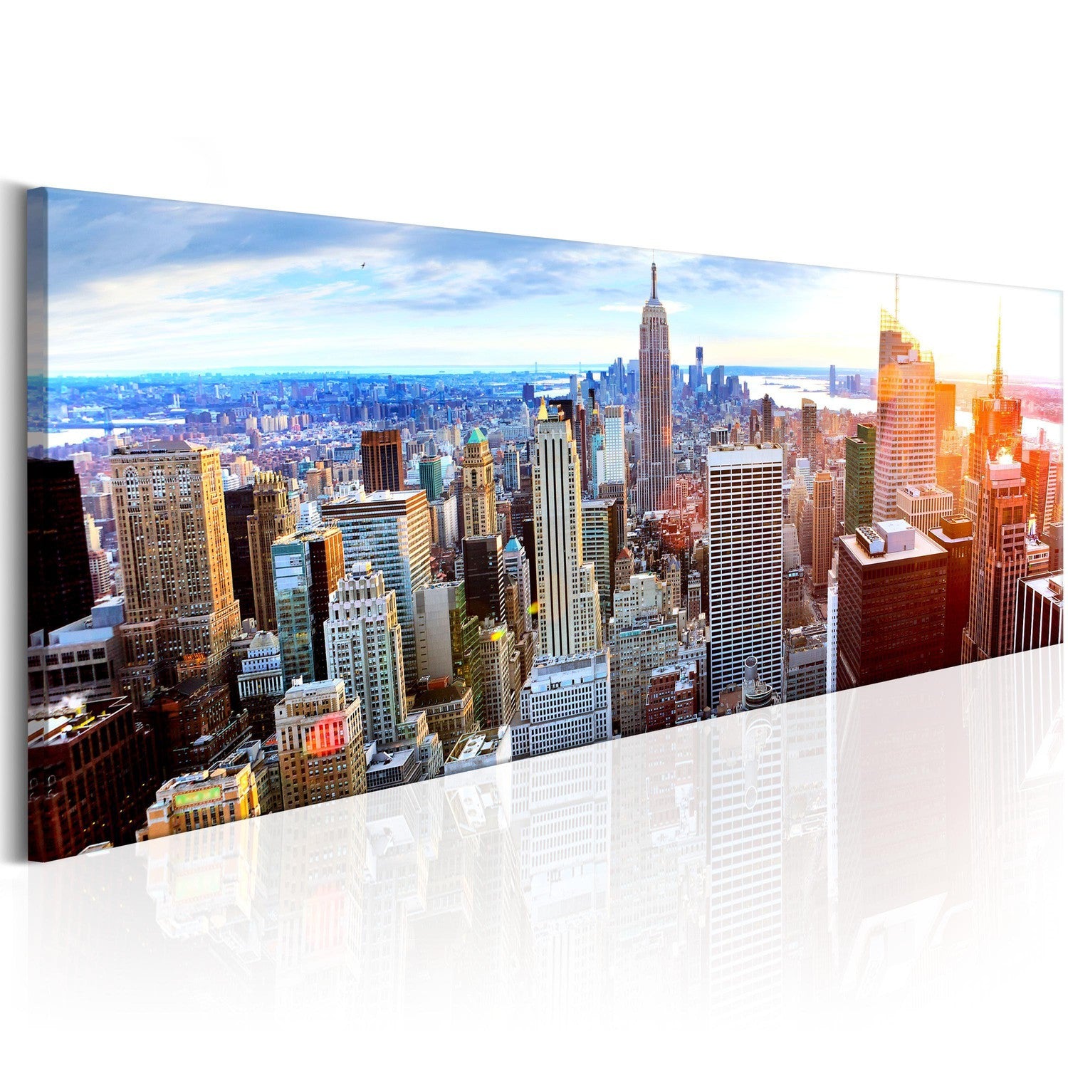 Läs mer om Canvas Tavla - Beautiful Manhattan - 135x45