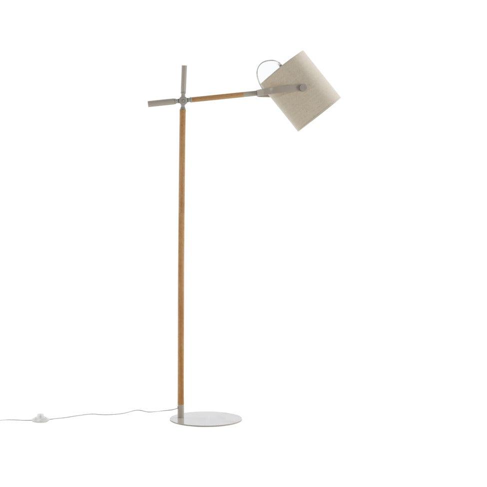 DENNIS Golvlampa - Beige/Natur