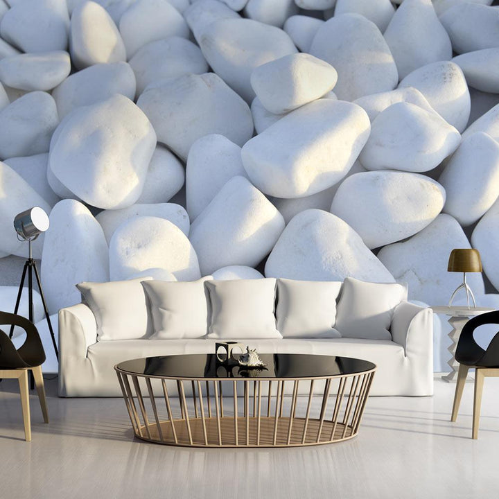 Fototapet – White Pebbles – 100×70