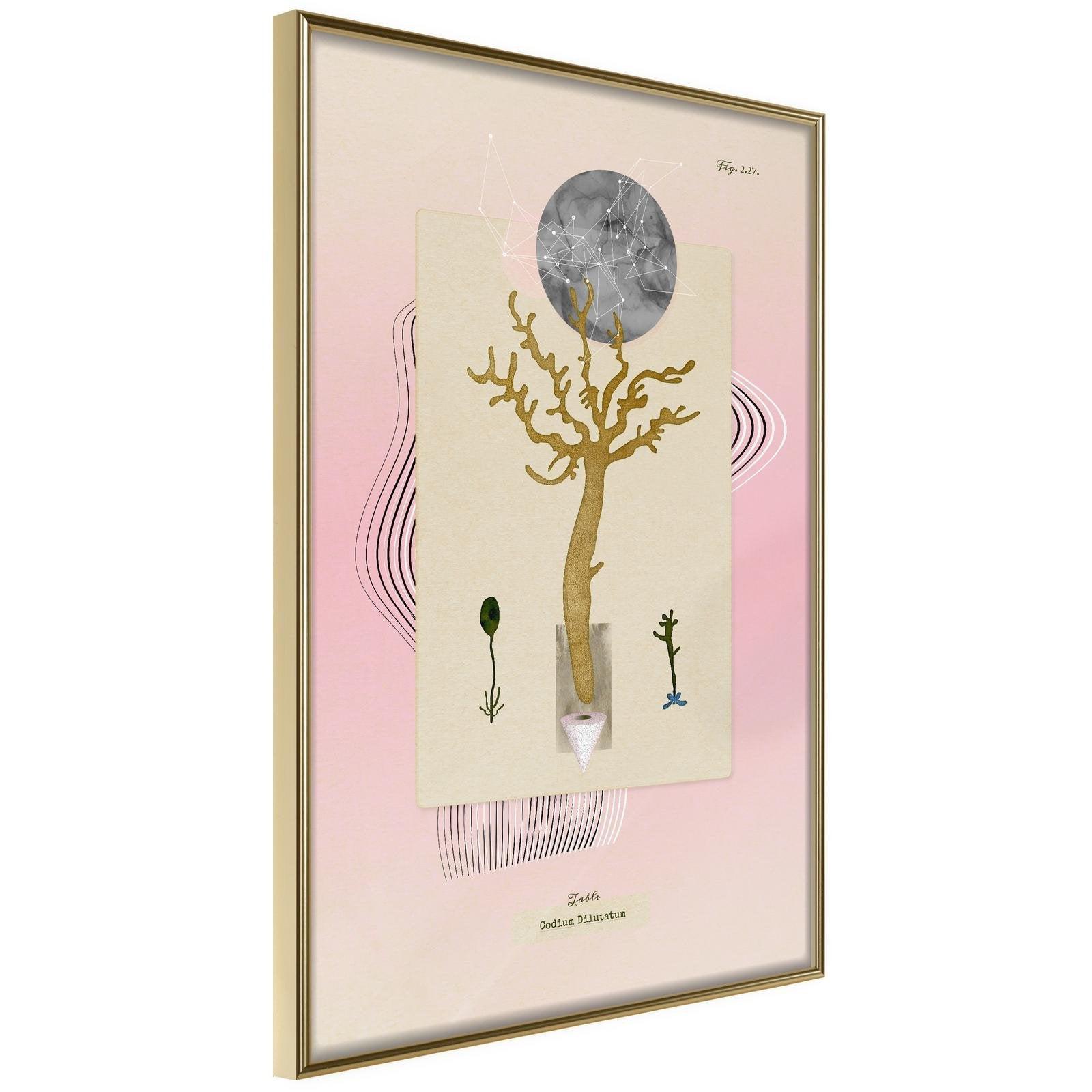 Inramad Poster / Tavla - Aquatic Plant - 20x30 Guldram