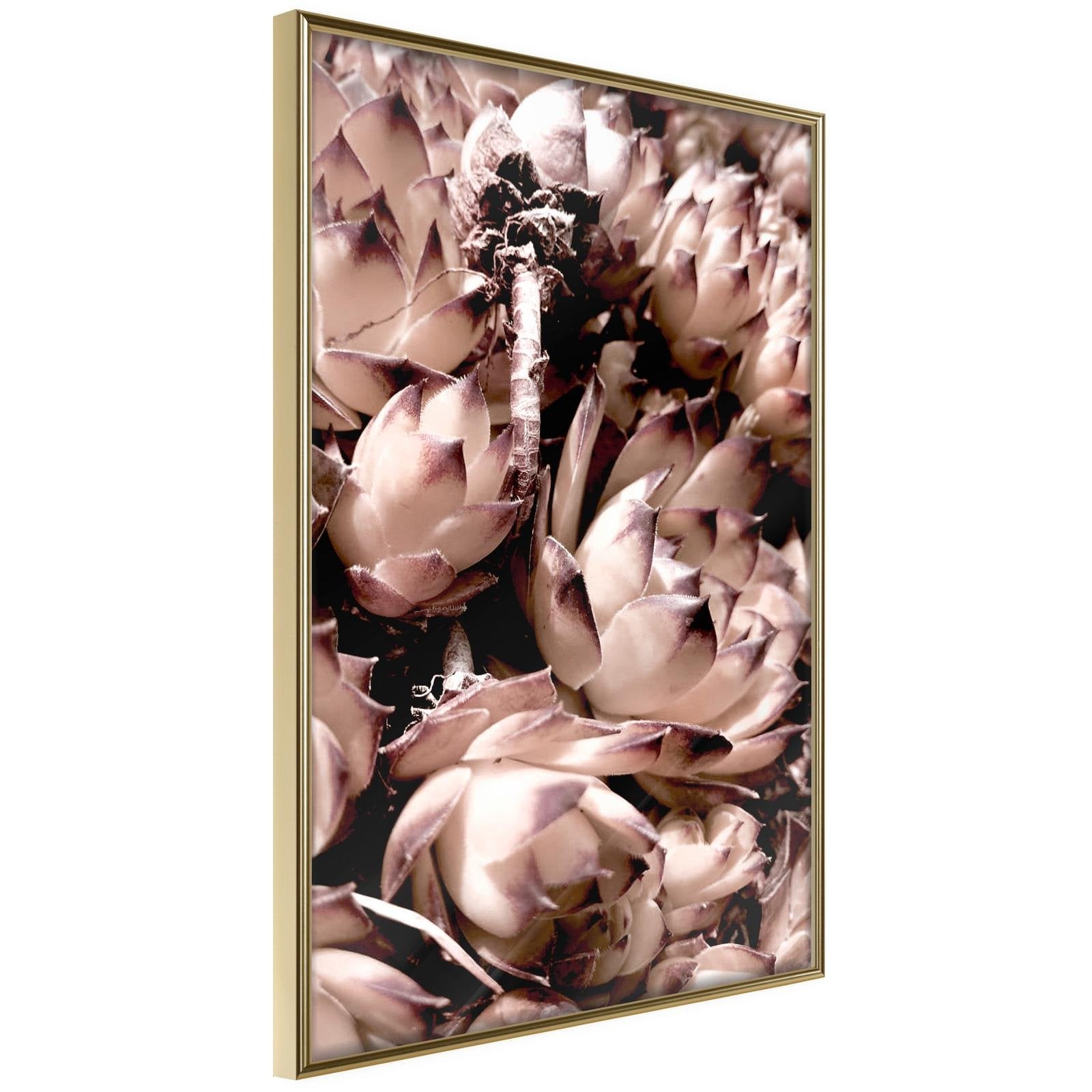 Läs mer om Inramad Poster / Tavla - Autumnal Flowers - 30x45 Guldram