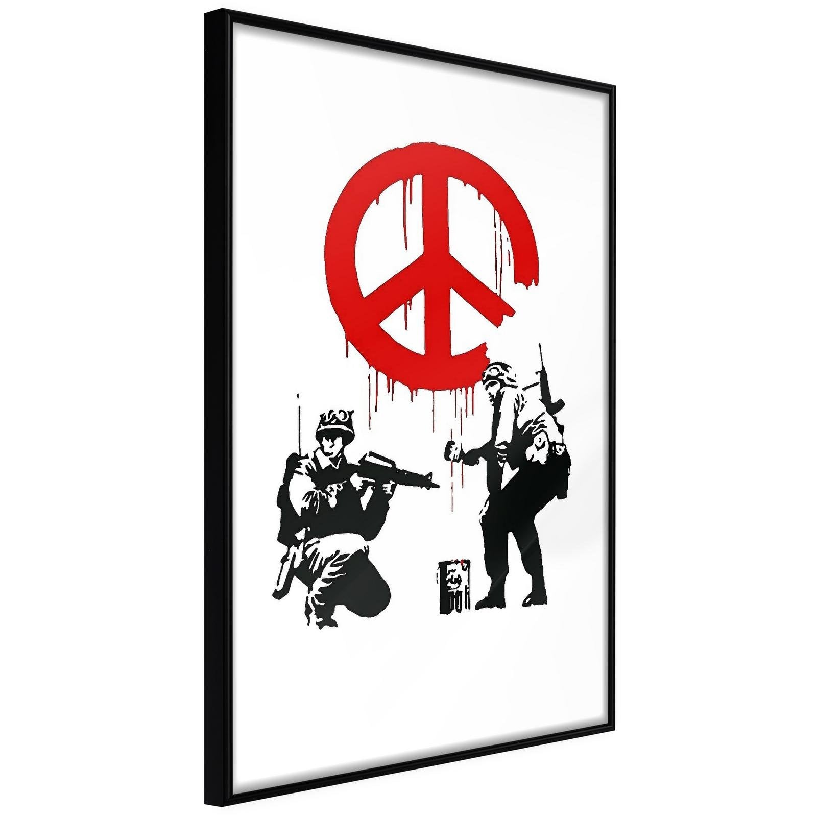 Läs mer om Inramad Poster / Tavla - Banksy: CND Soldiers I - 30x45 Svart ram