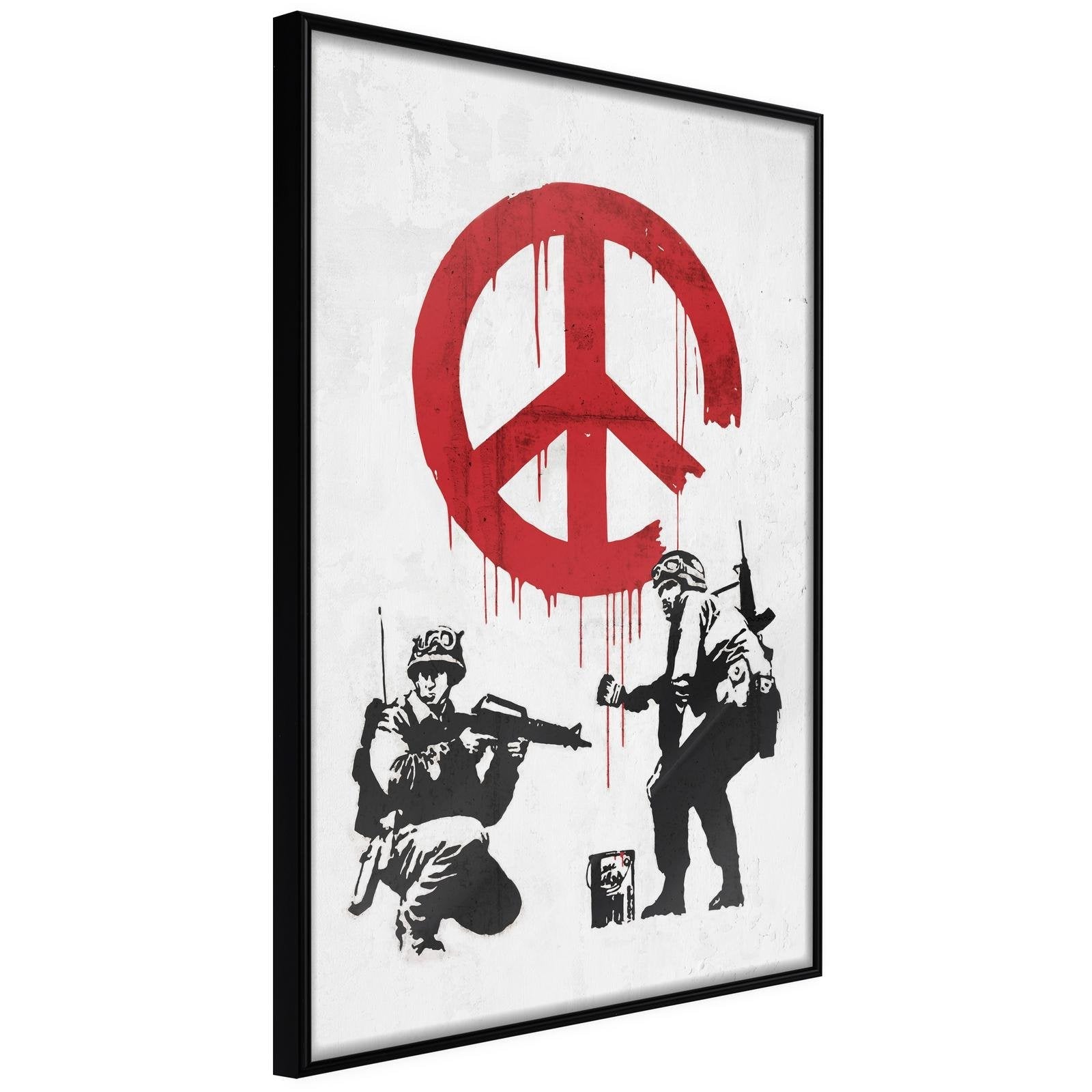 Läs mer om Inramad Poster / Tavla - Banksy: CND Soldiers II - 40x60 Svart ram