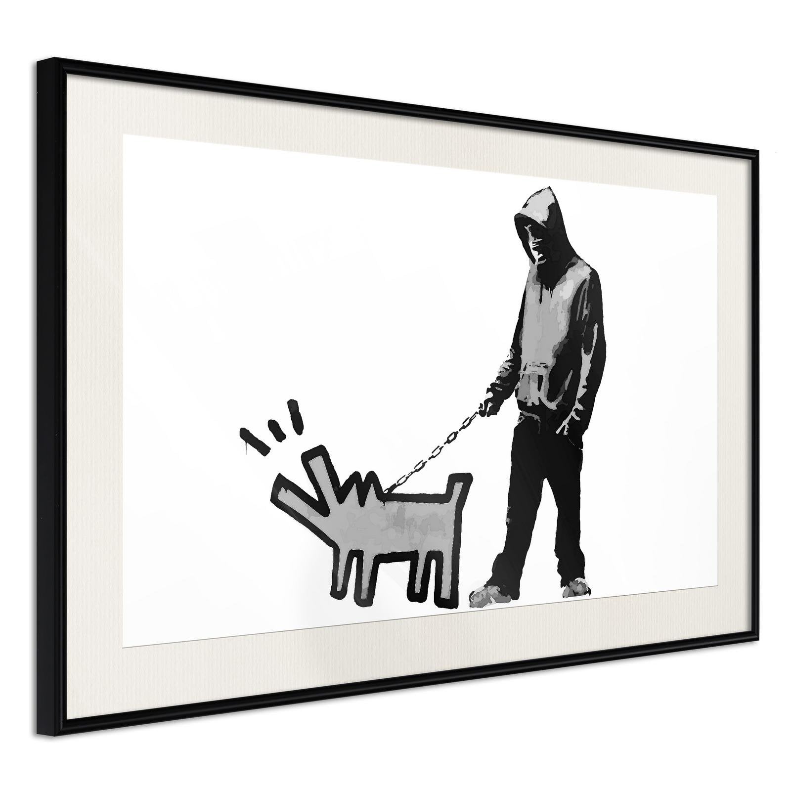 Läs mer om Inramad Poster / Tavla - Banksy: Choose Your Weapon - 30x20 Svart ram med passepartout