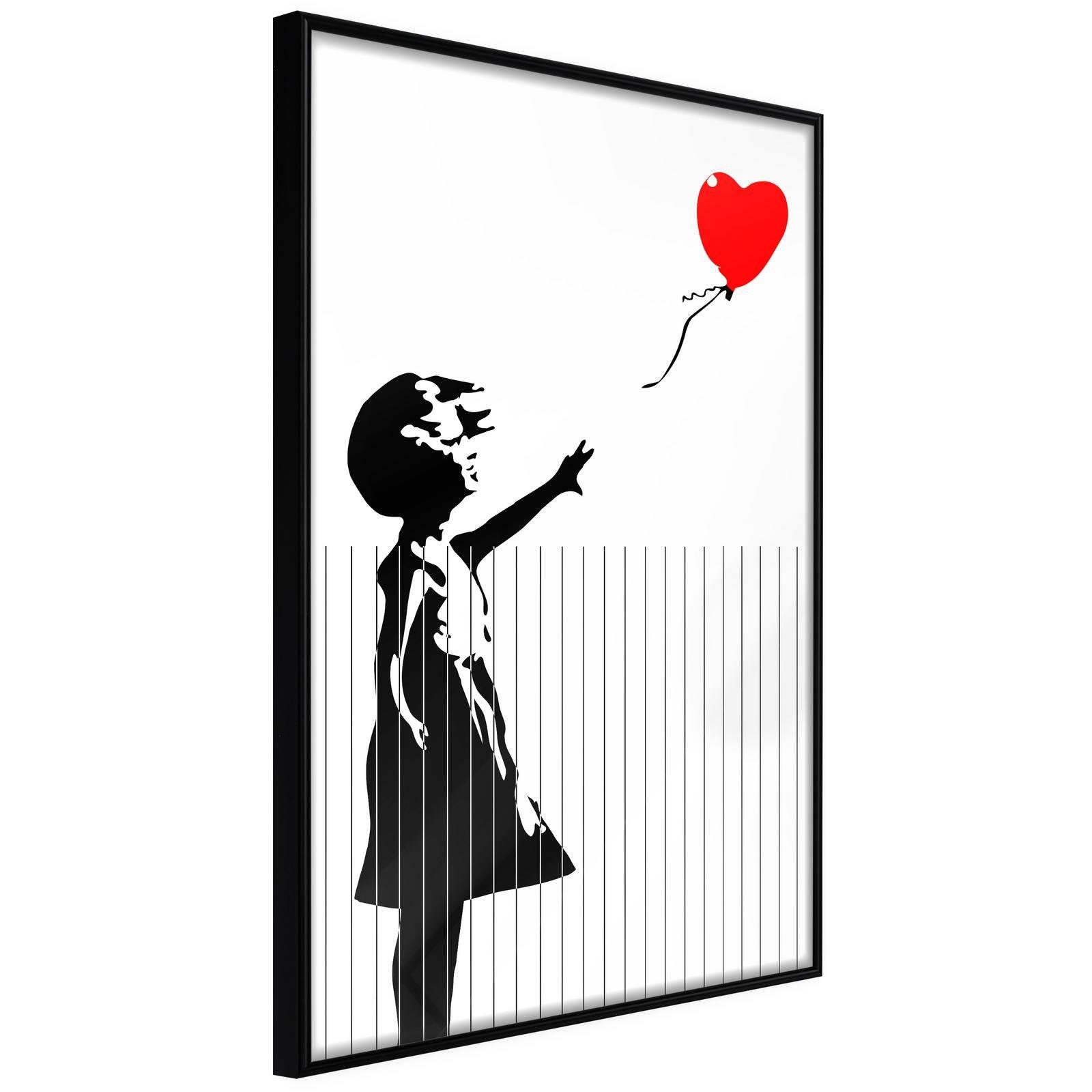 Läs mer om Inramad Poster / Tavla - Banksy: Love is in the Bin - 40x60 Svart ram