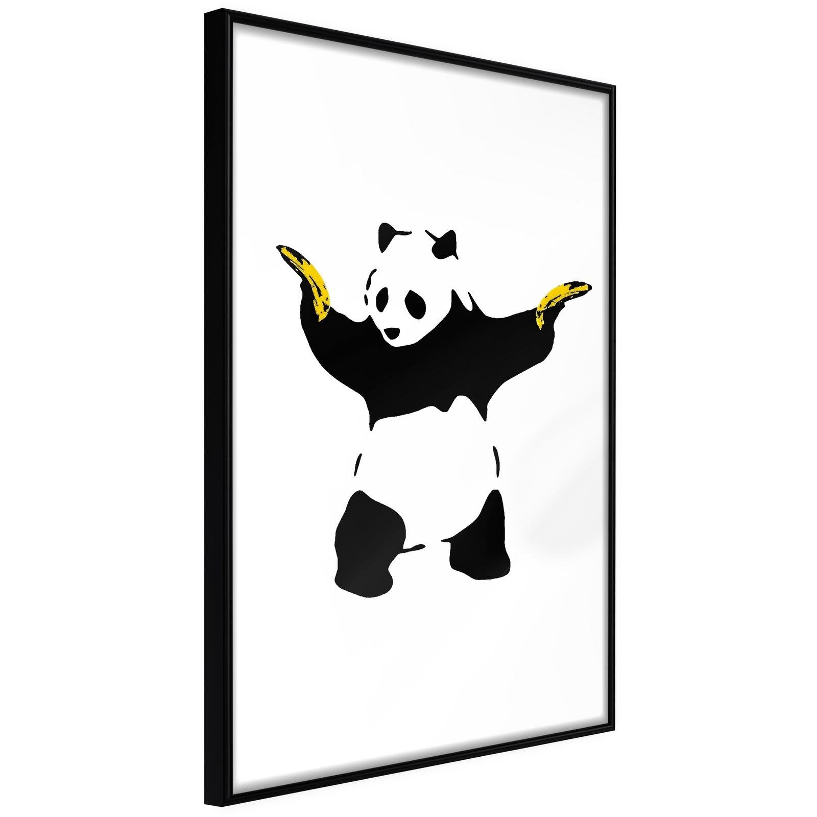 Läs mer om Inramad Poster / Tavla - Banksy: Panda With Guns - 30x45 Svart ram
