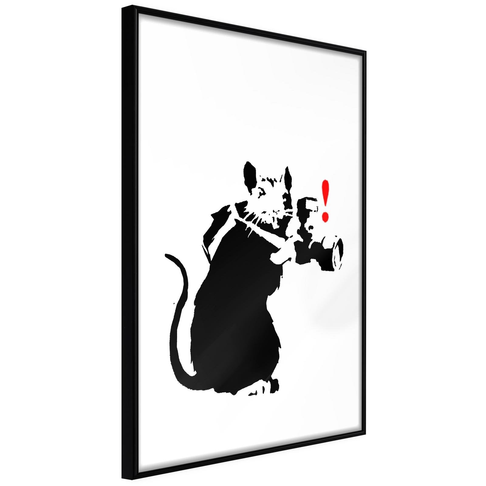 Läs mer om Inramad Poster / Tavla - Banksy: Rat Photographer - 40x60 Svart ram
