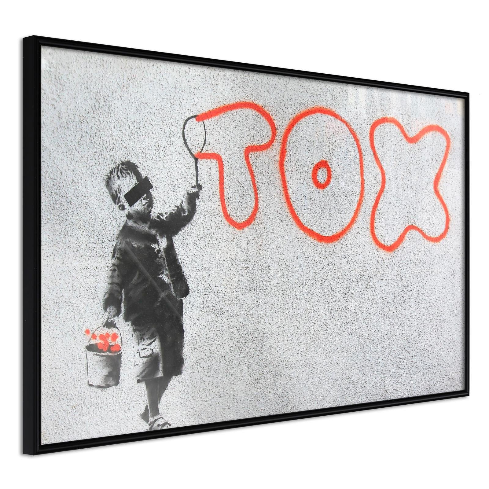 Läs mer om Inramad Poster / Tavla - Banksy: Tox - 90x60 Svart ram