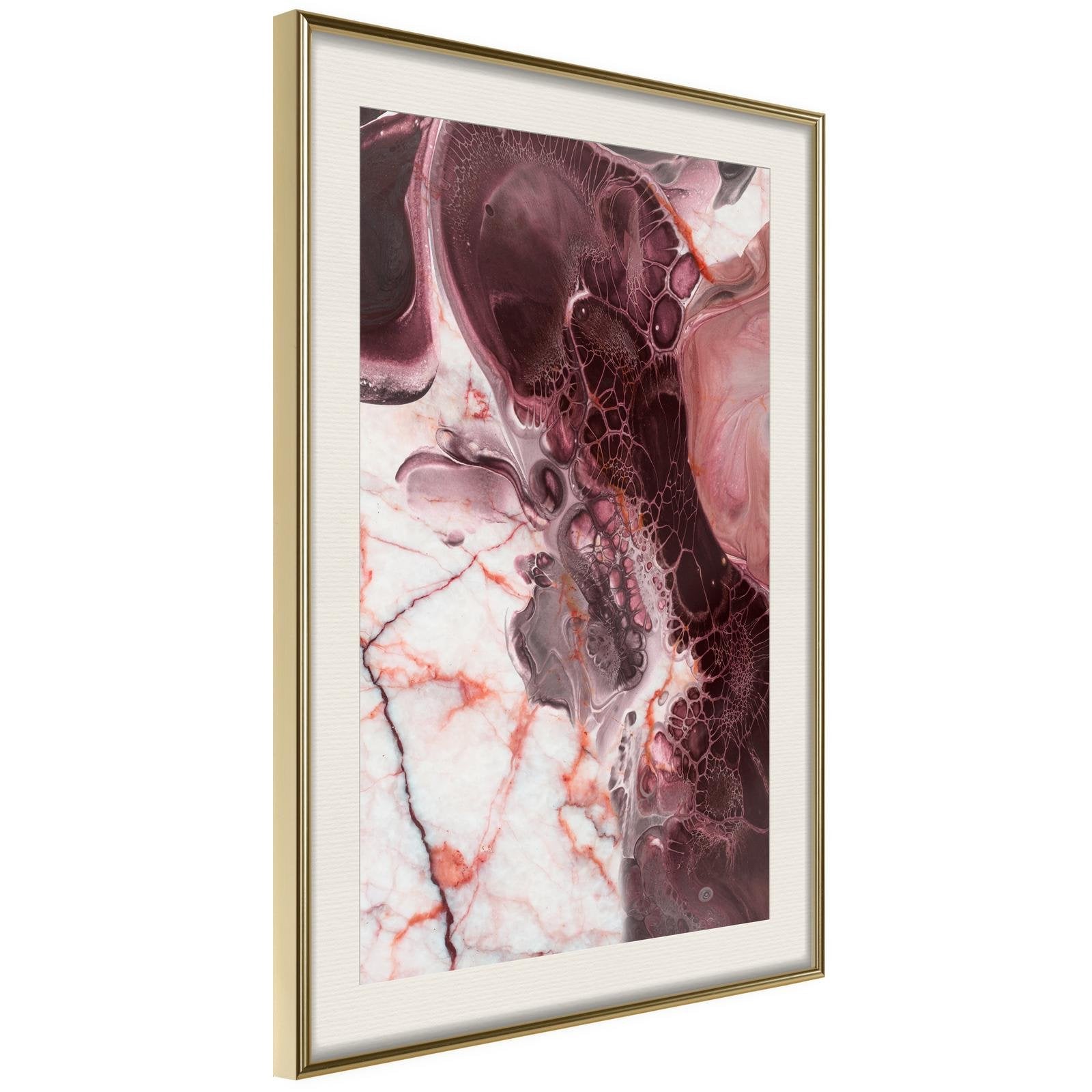 Läs mer om Inramad Poster / Tavla - Beauty Enchanted in Marble - 40x60 Guldram med passepartout