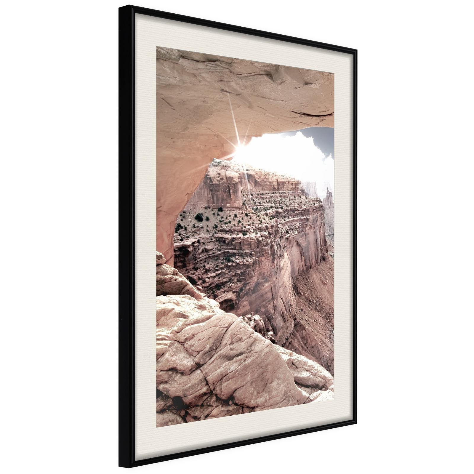 Läs mer om Inramad Poster / Tavla - Beauty of the Canyon - 30x45 Svart ram med passepartout