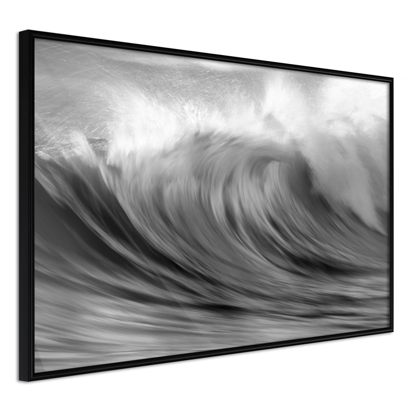 Inramad Poster / Tavla - Big Wave - 45x30 Svart ram