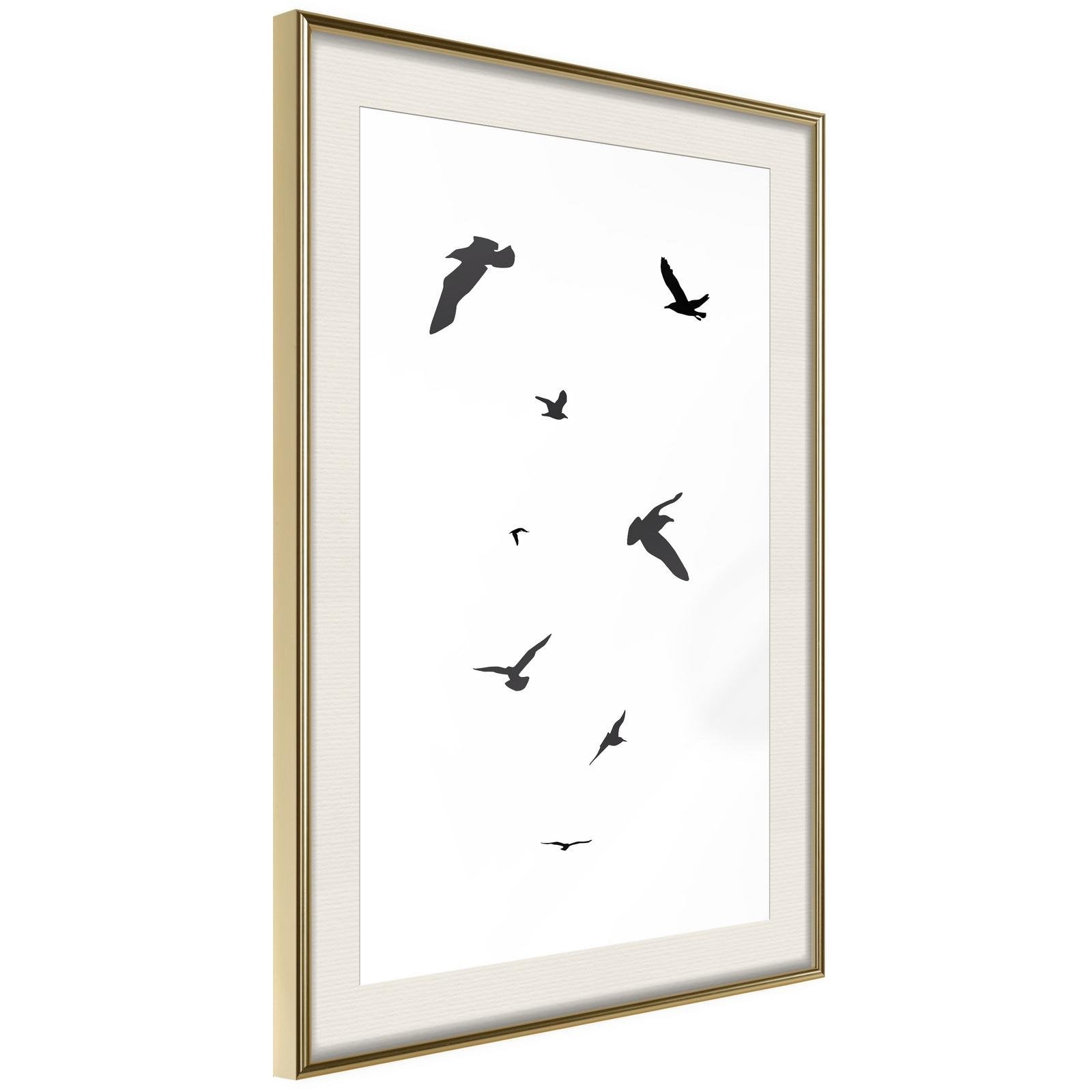 Inramad Poster / Tavla - Birds - 20x30 Svart ram