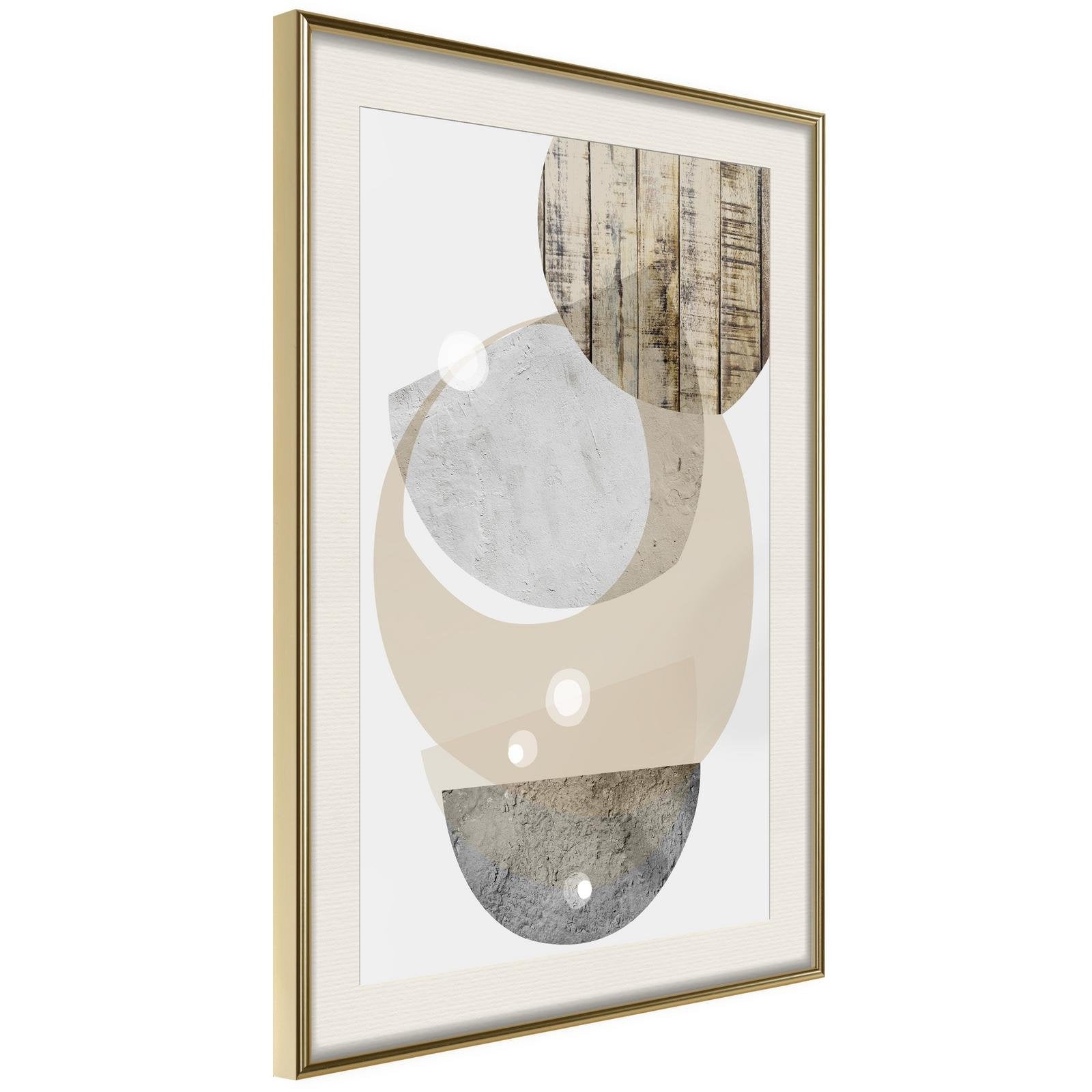 Inramad Poster / Tavla - Bowls Collection - 30x45 Guldram med passepartout