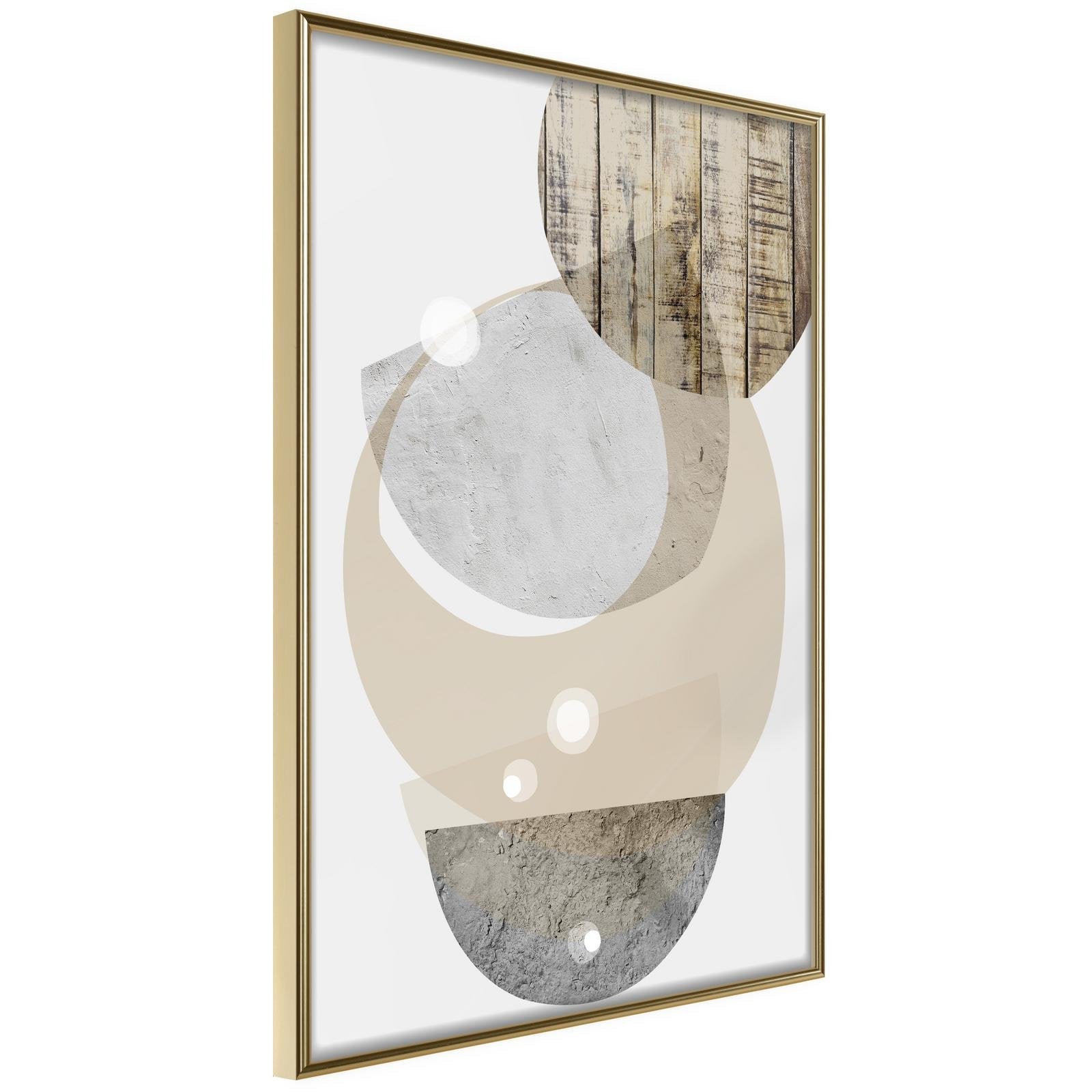 Inramad Poster / Tavla - Bowls Collection - 30x45 Guldram