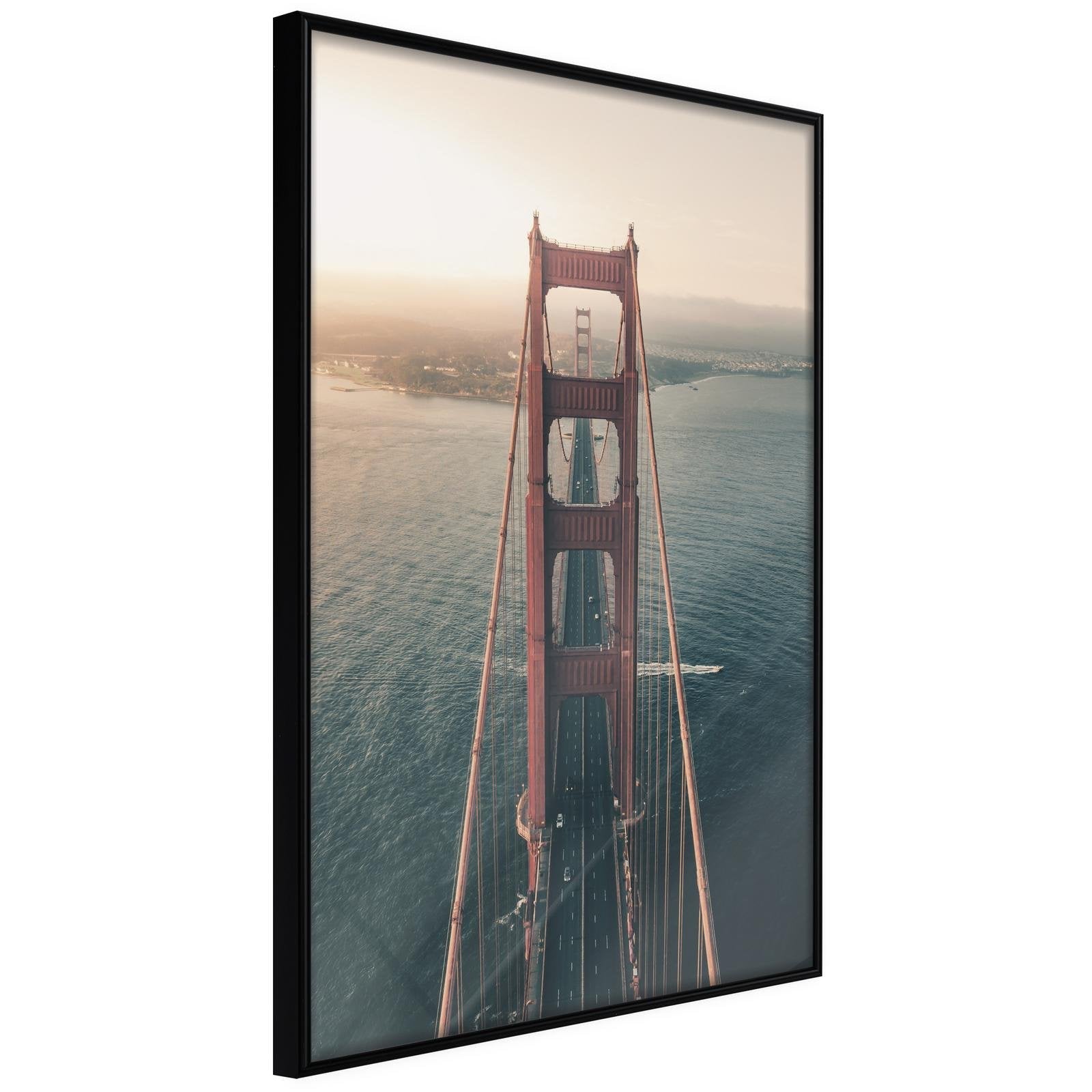 Inramad Poster / Tavla - Bridge in San Francisco I - 40x60 Svart ram