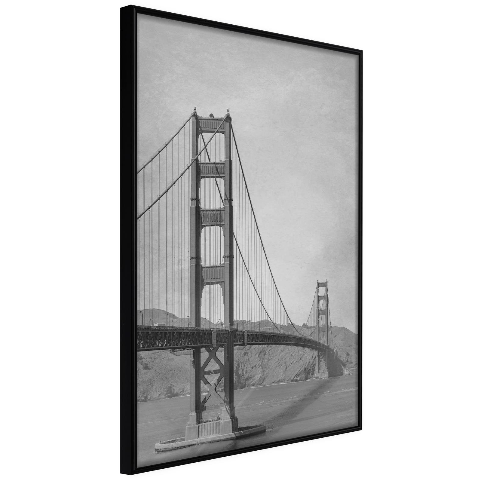 Inramad Poster / Tavla - Bridge in San Francisco II - 40x60 Svart ram