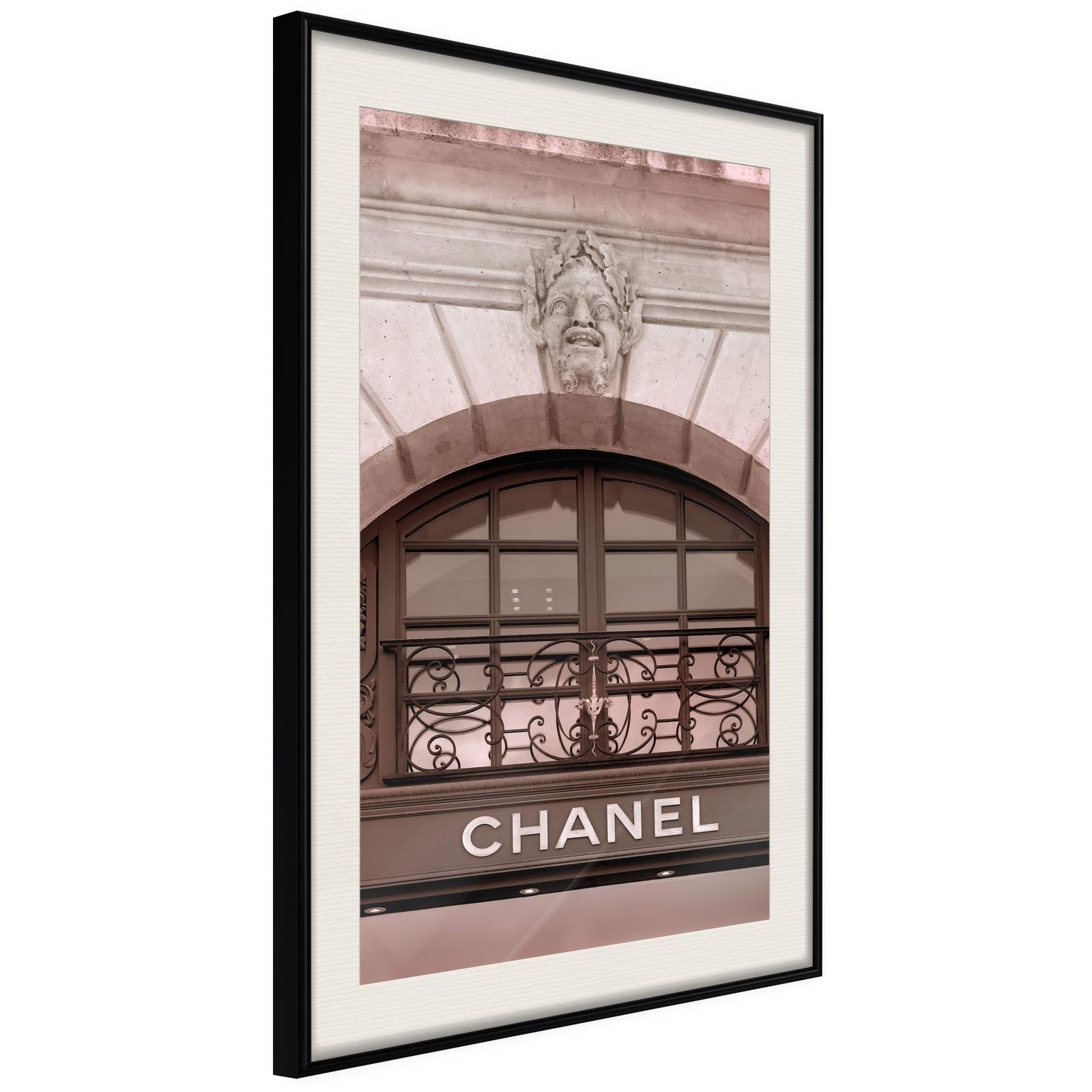 Inramad Poster / Tavla - Chanel - 20x30 Svart ram med passepartout