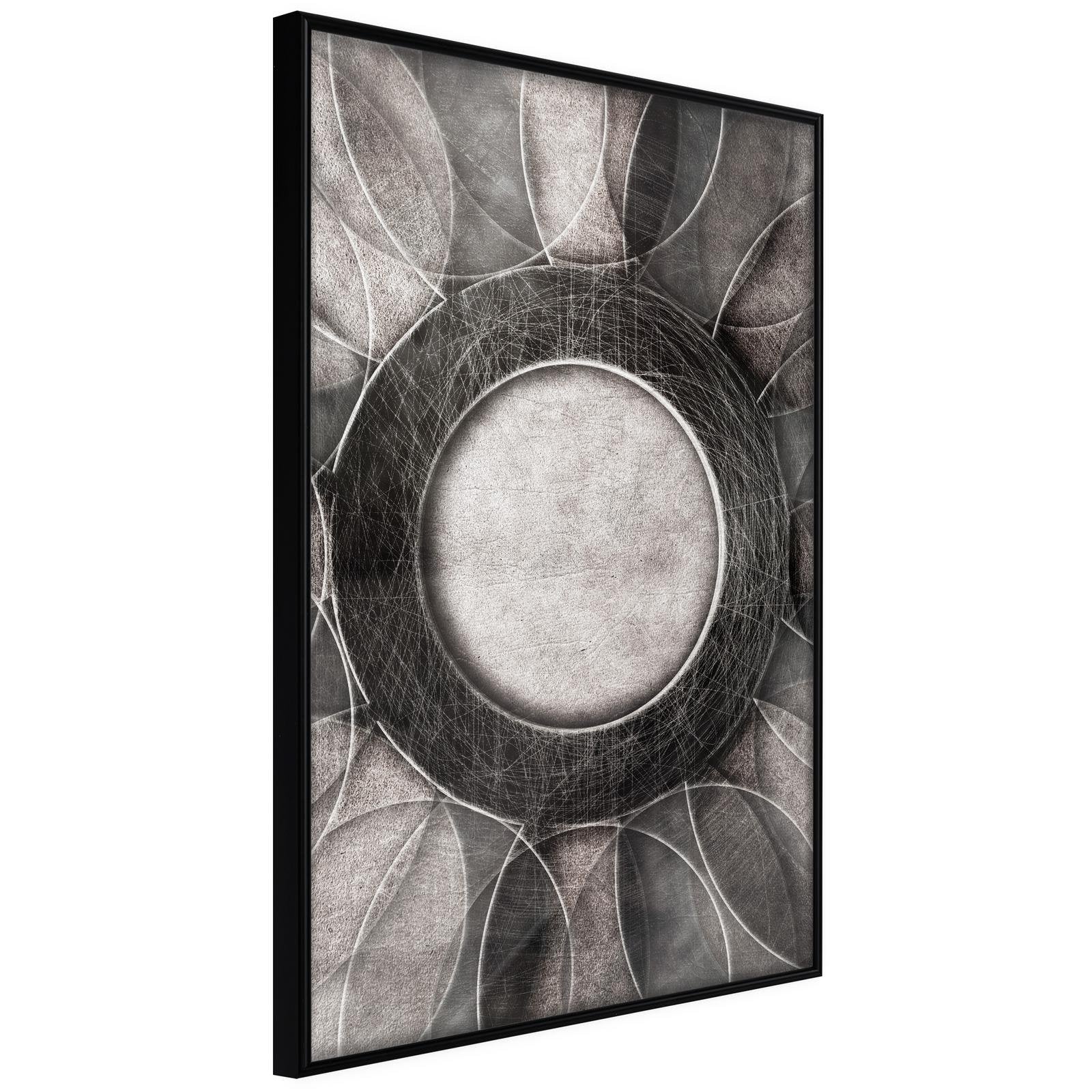 Inramad Poster / Tavla - Circles - 40x60 Svart ram