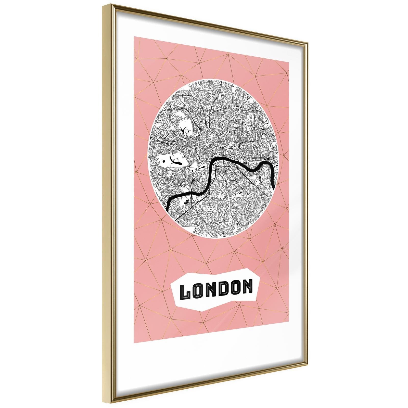 Läs mer om Inramad Poster / Tavla - City map: London