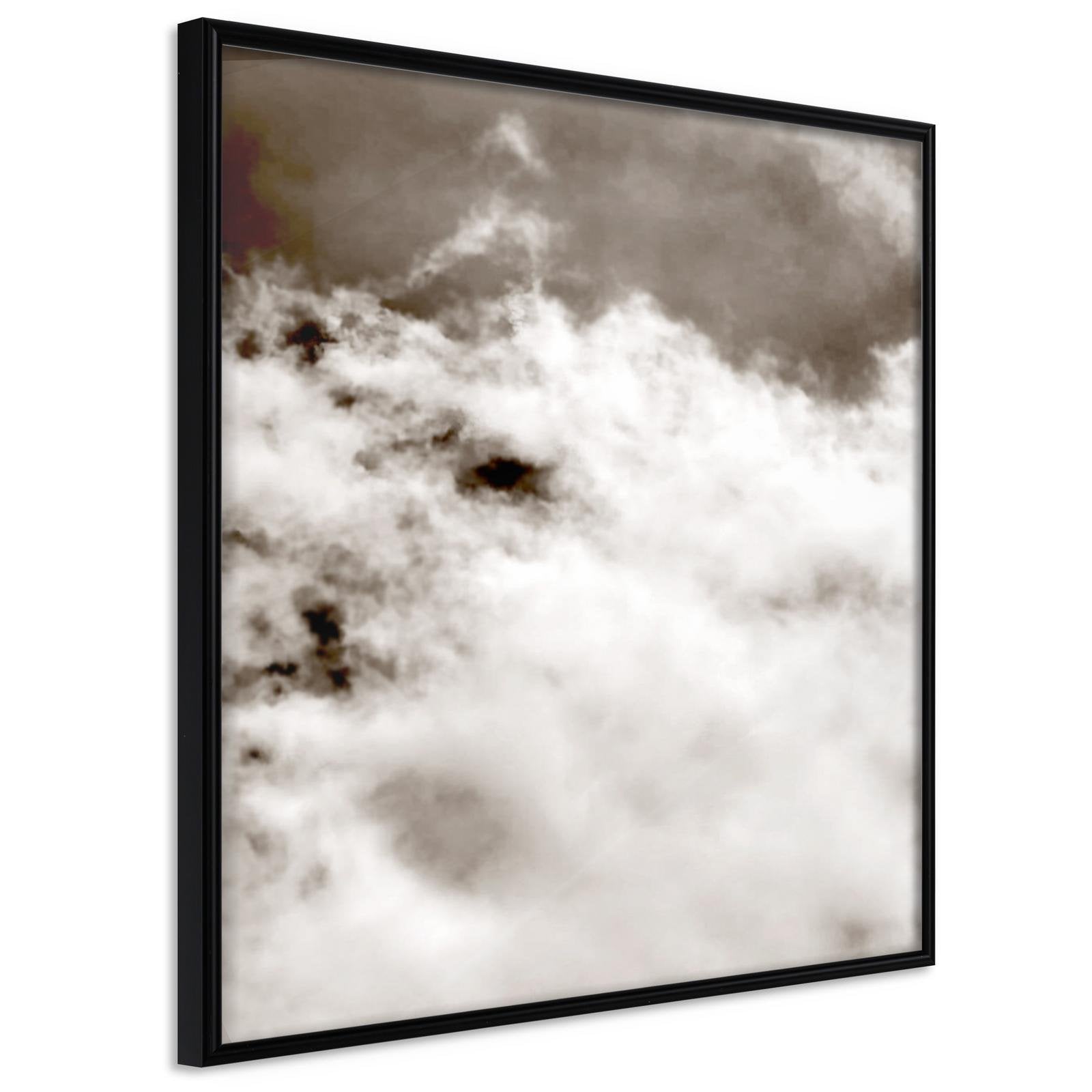 Läs mer om Inramad Poster / Tavla - Clouds - 20x20 Svart ram