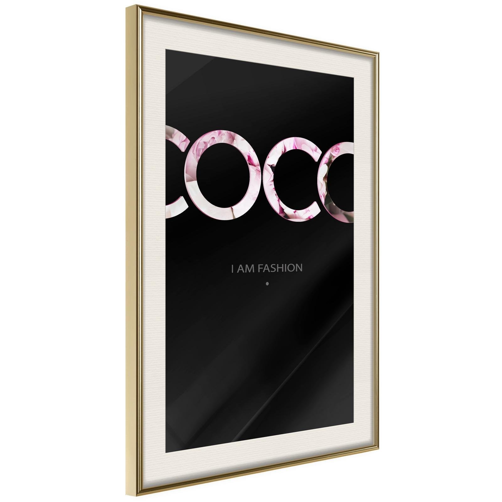 Inramad Poster / Tavla - Coco - 20x30 Guldram med passepartout