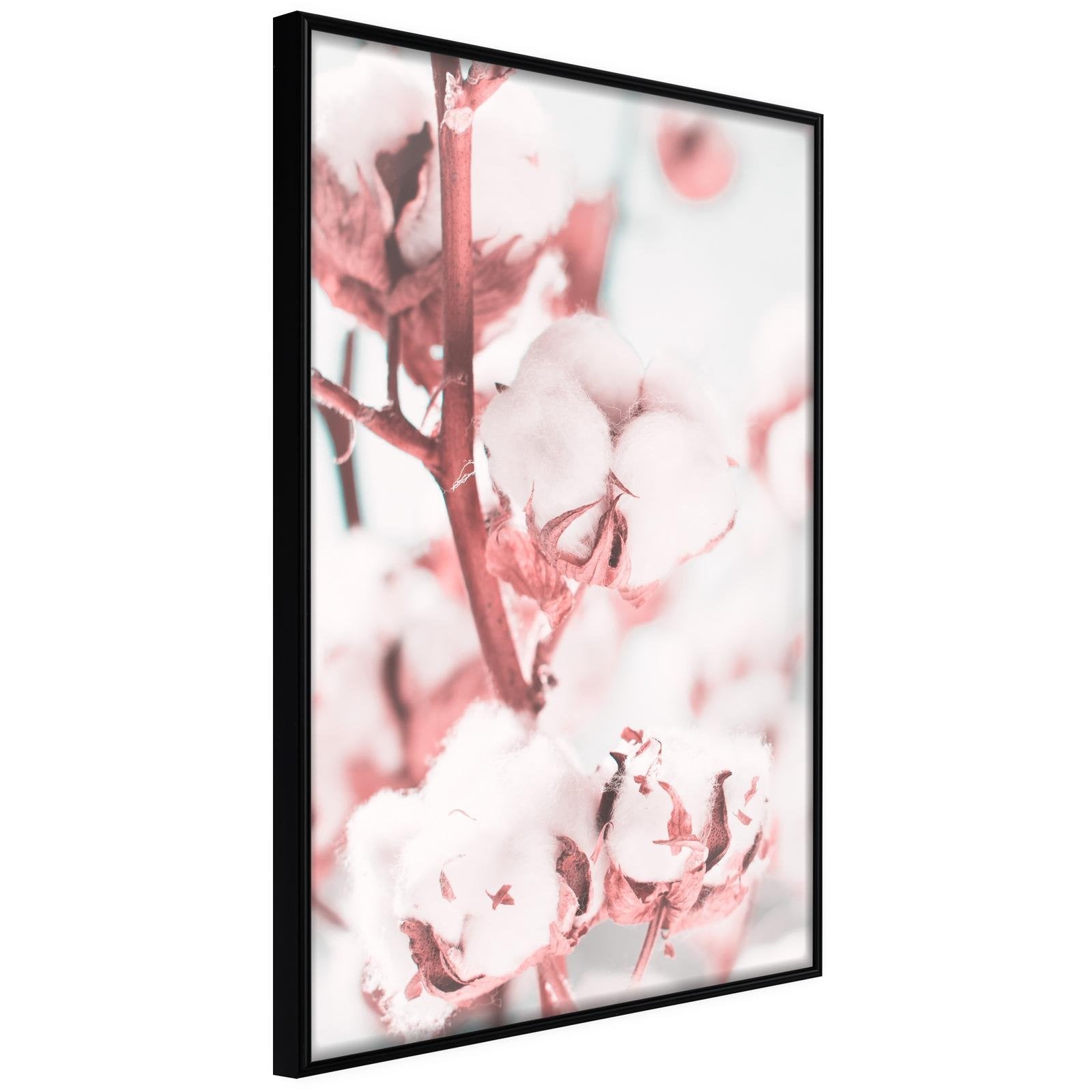 Läs mer om Inramad Poster / Tavla - Cotton Flowers - 40x60 Svart ram