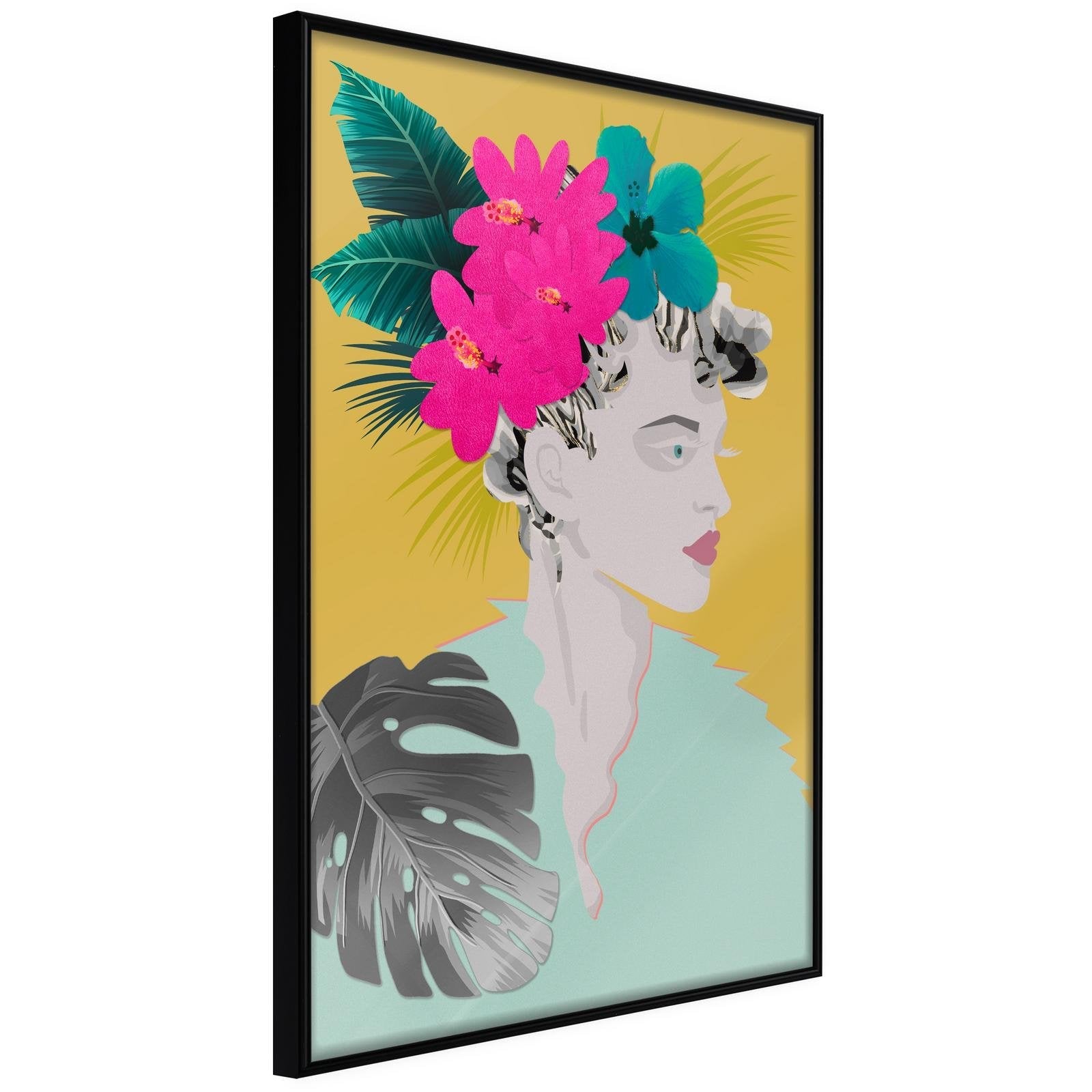 Läs mer om Inramad Poster / Tavla - Crown of Flowers - 30x45 Svart ram