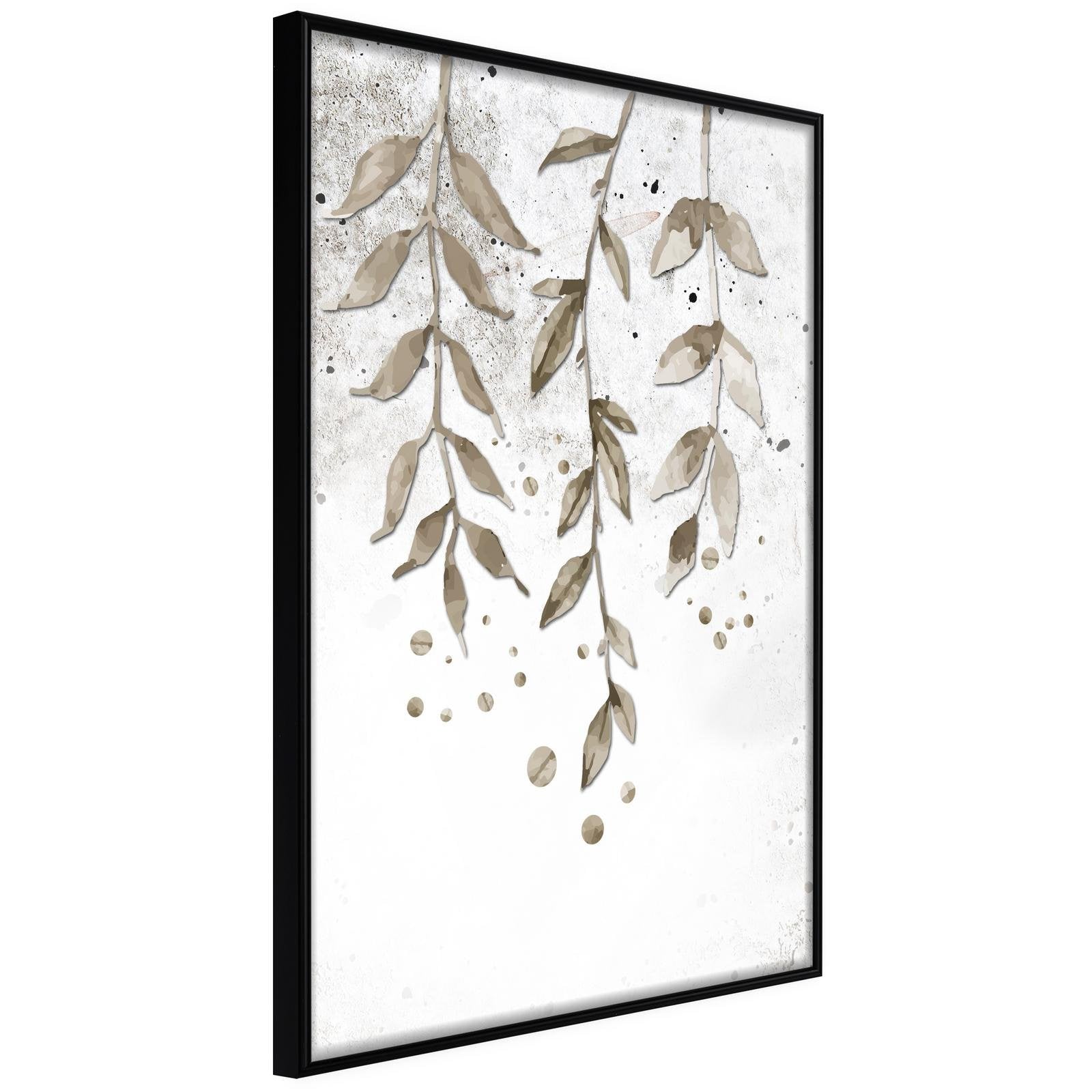 Läs mer om Inramad Poster / Tavla - Curtain of Leaves - 40x60 Svart ram