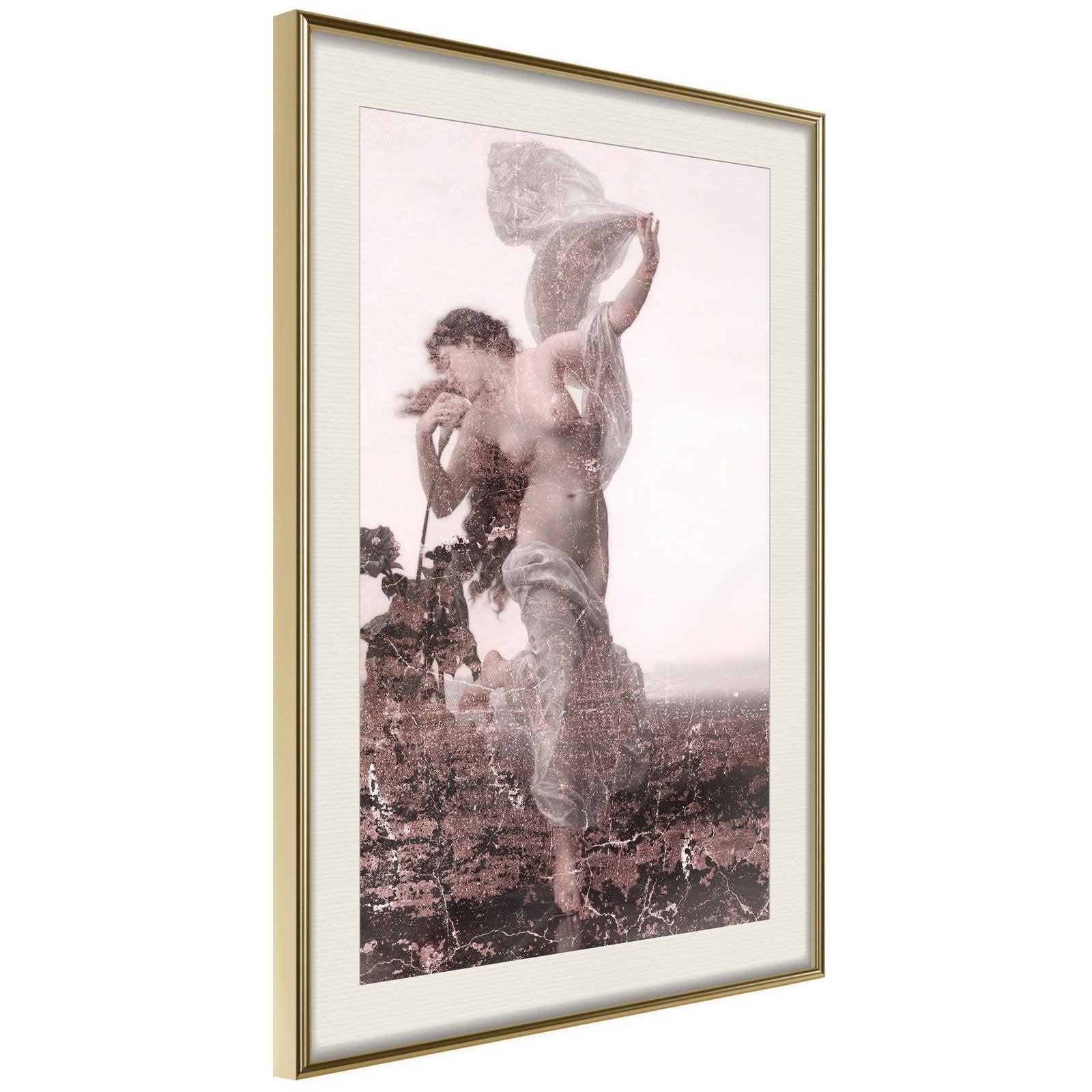Läs mer om Inramad Poster / Tavla - Dancing in the Field - 40x60 Guldram med passepartout