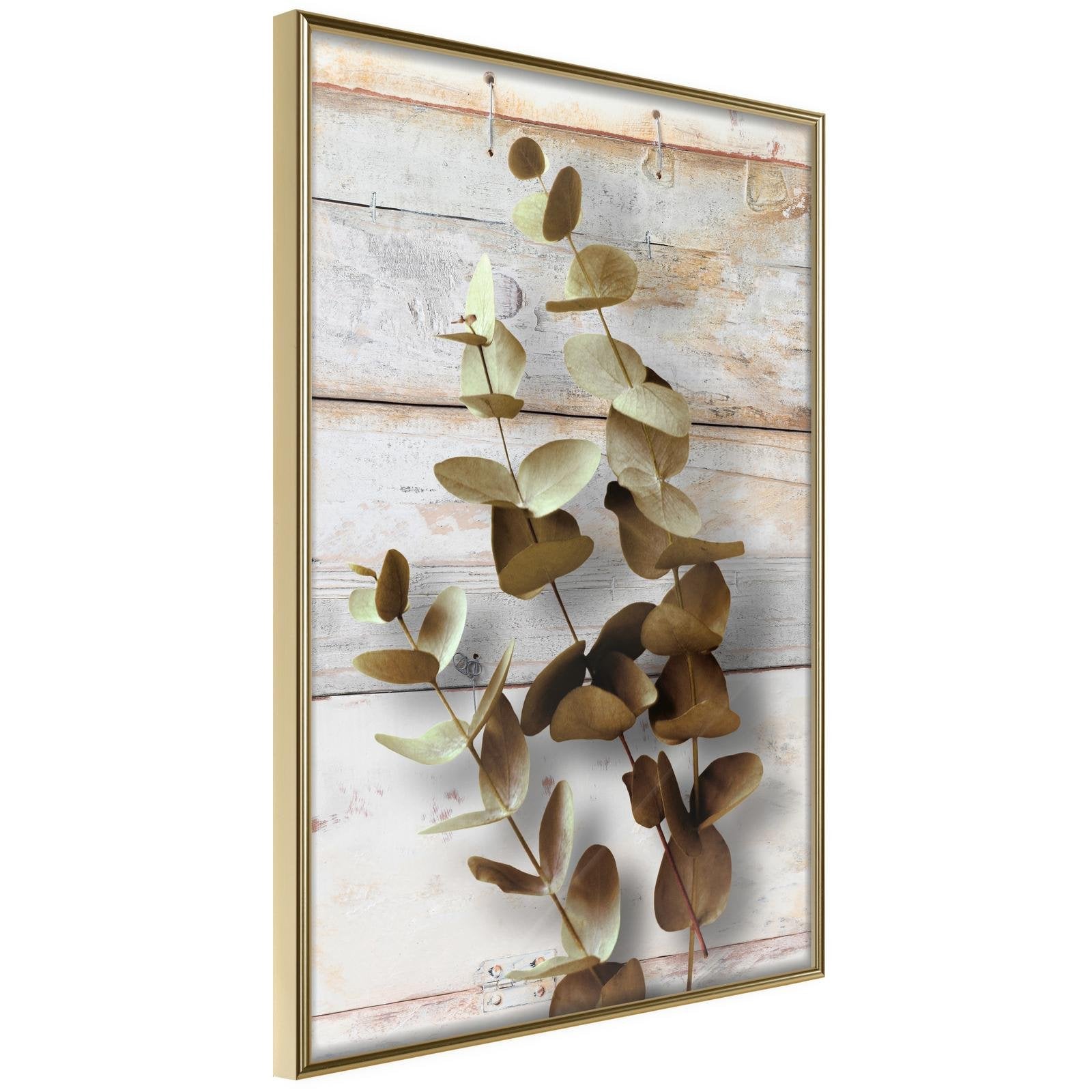 Läs mer om Inramad Poster / Tavla - Decorative Twigs - 30x45 Guldram