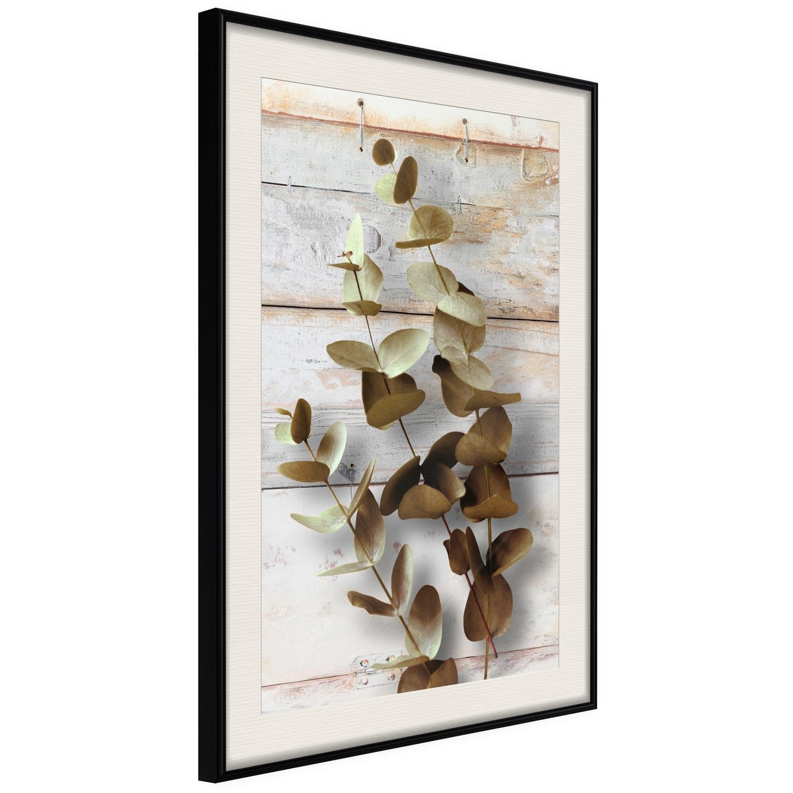 Läs mer om Inramad Poster / Tavla - Decorative Twigs - 40x60 Svart ram med passepartout