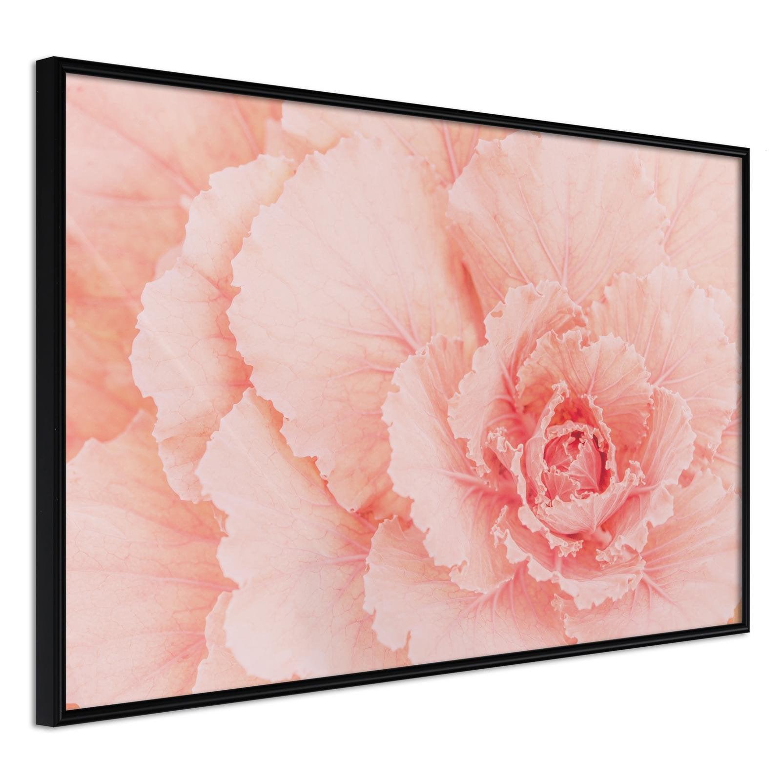 Läs mer om Inramad Poster / Tavla - Delicate Petals - 90x60 Svart ram