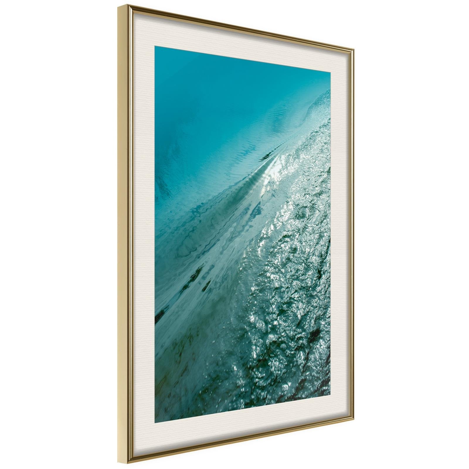 Läs mer om Inramad Poster / Tavla - Depth of the Ocean - 40x60 Guldram med passepartout