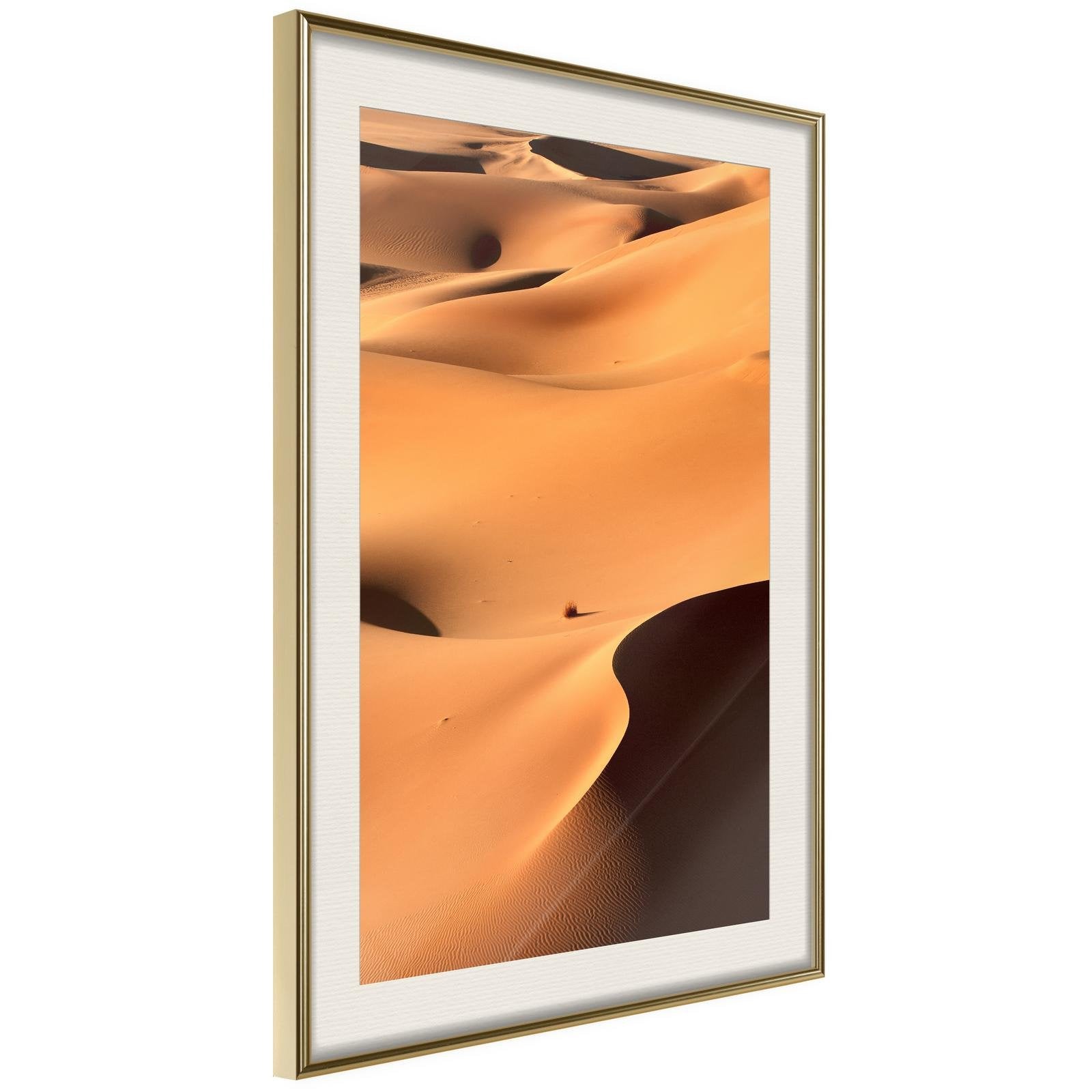 Läs mer om Inramad Poster / Tavla - Desert Landscape - 30x45 Guldram med passepartout