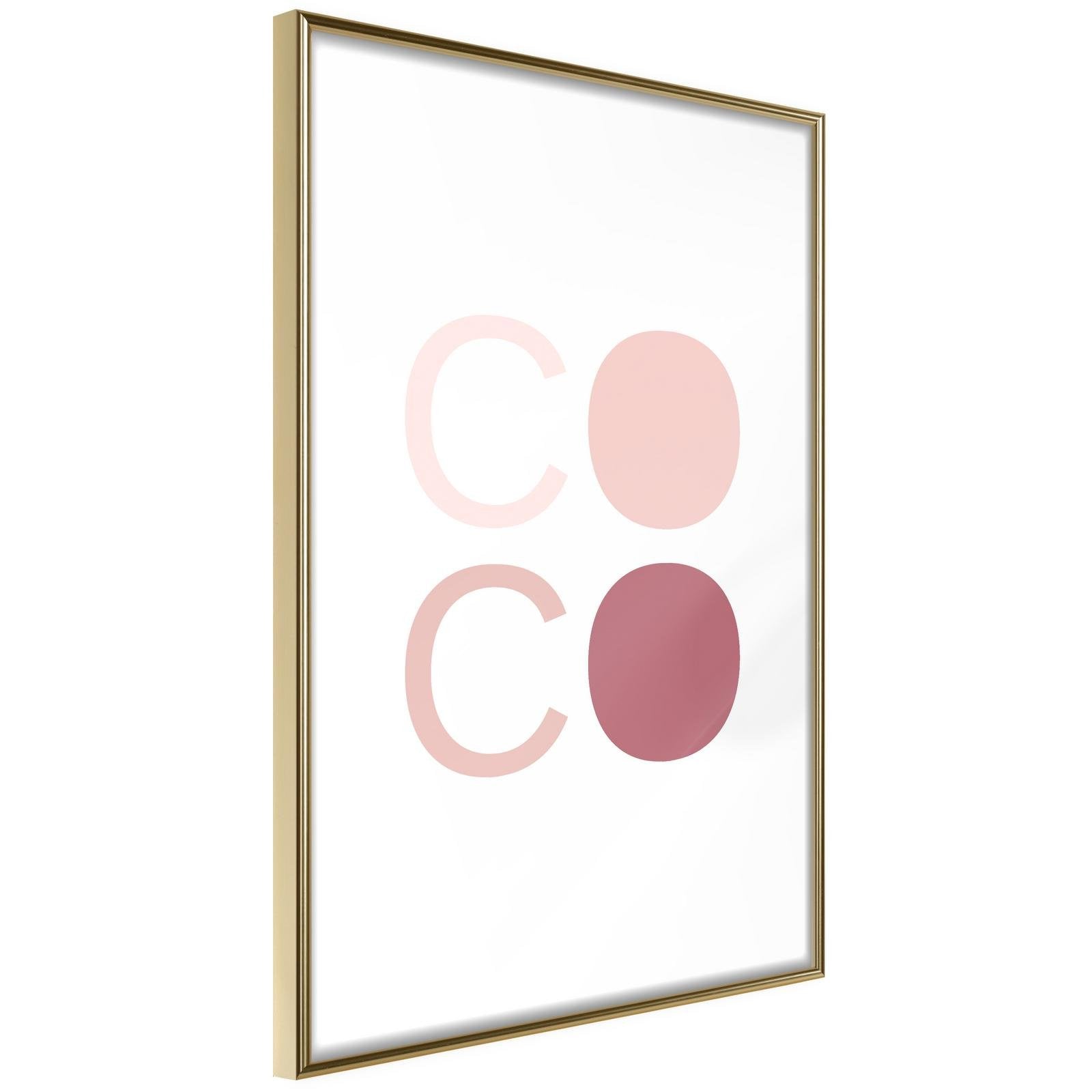 Läs mer om Inramad Poster / Tavla - Different Shades of Coco - 20x30 Guldram