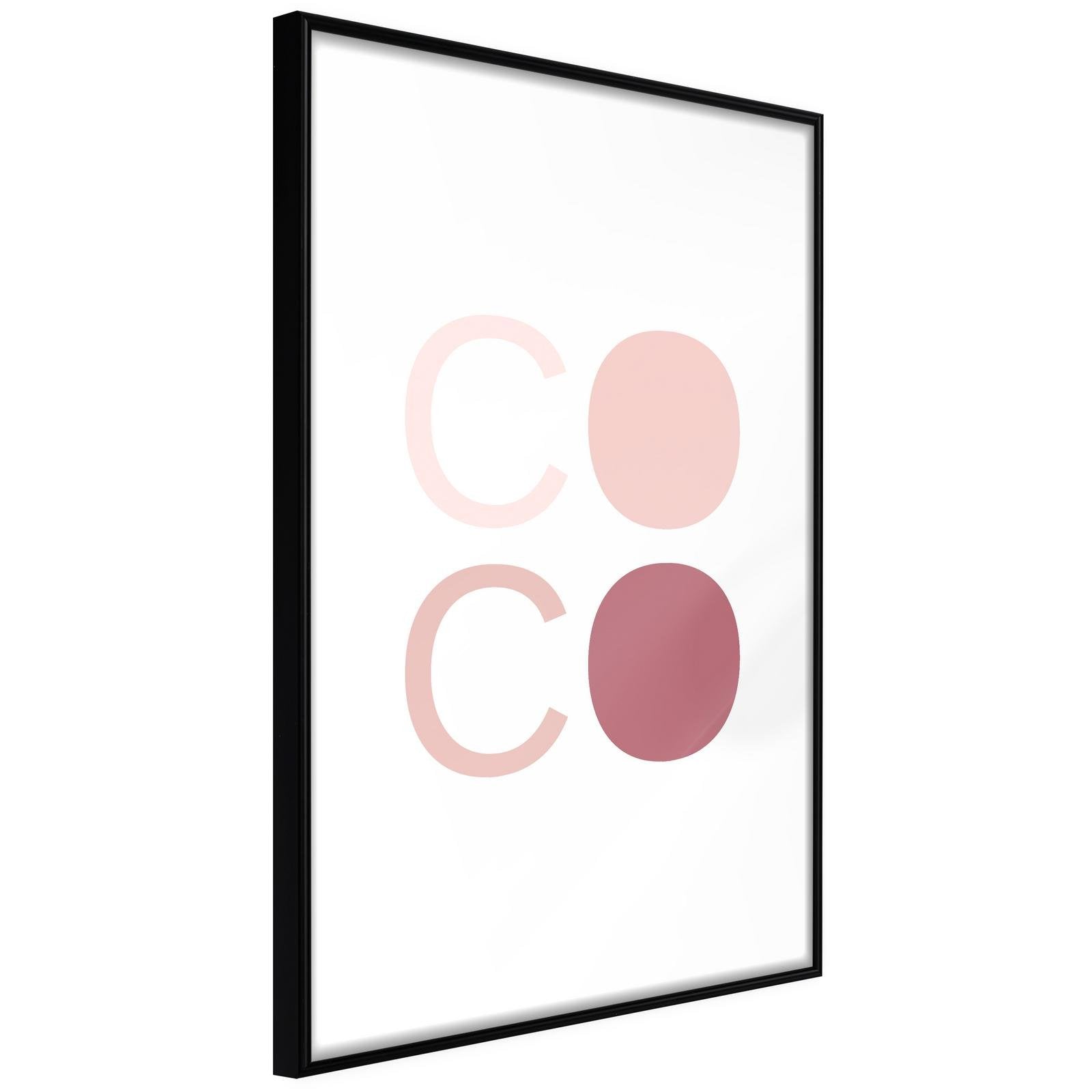 Läs mer om Inramad Poster / Tavla - Different Shades of Coco - 30x45 Svart ram