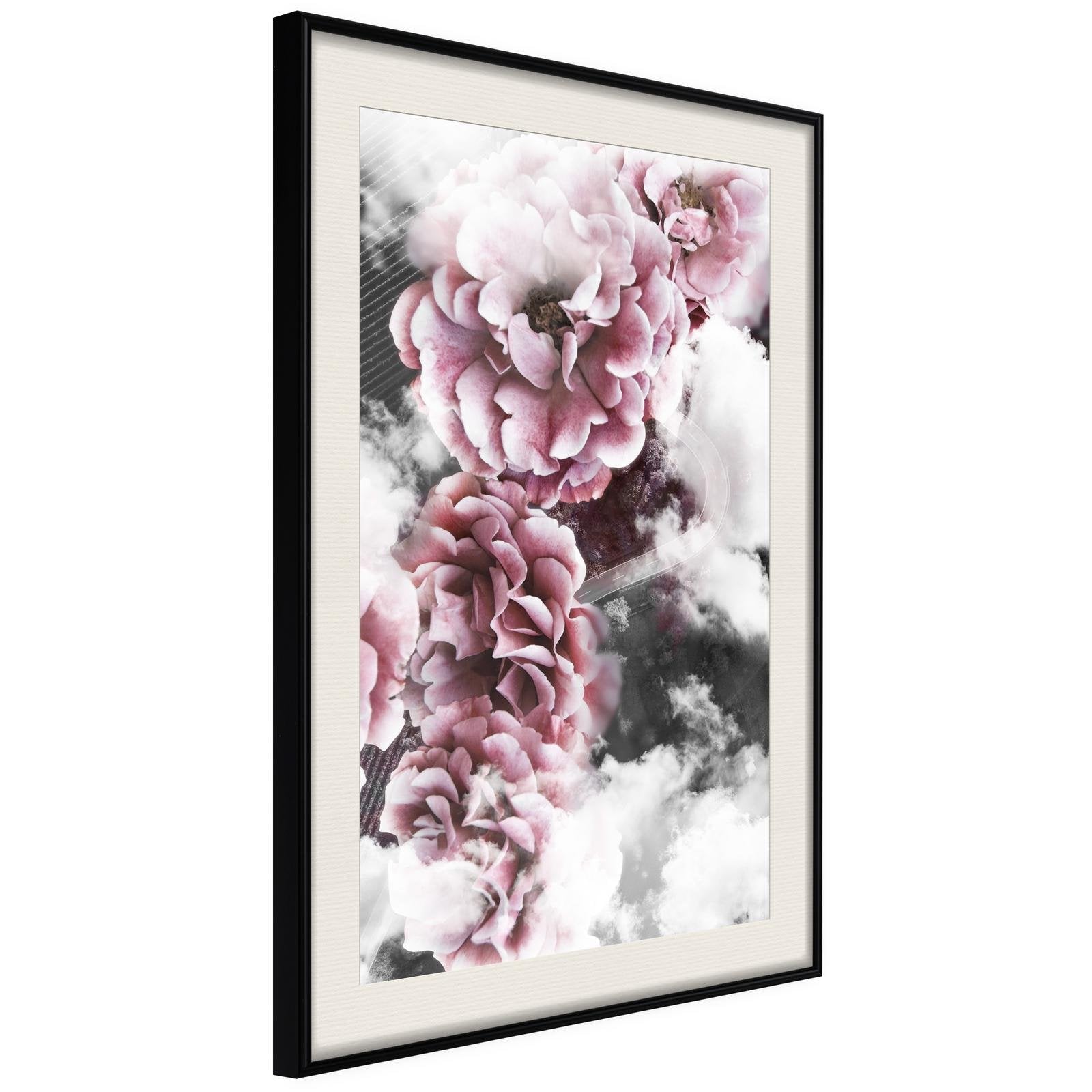 Läs mer om Inramad Poster / Tavla - Divine Flowers - 40x60 Svart ram med passepartout