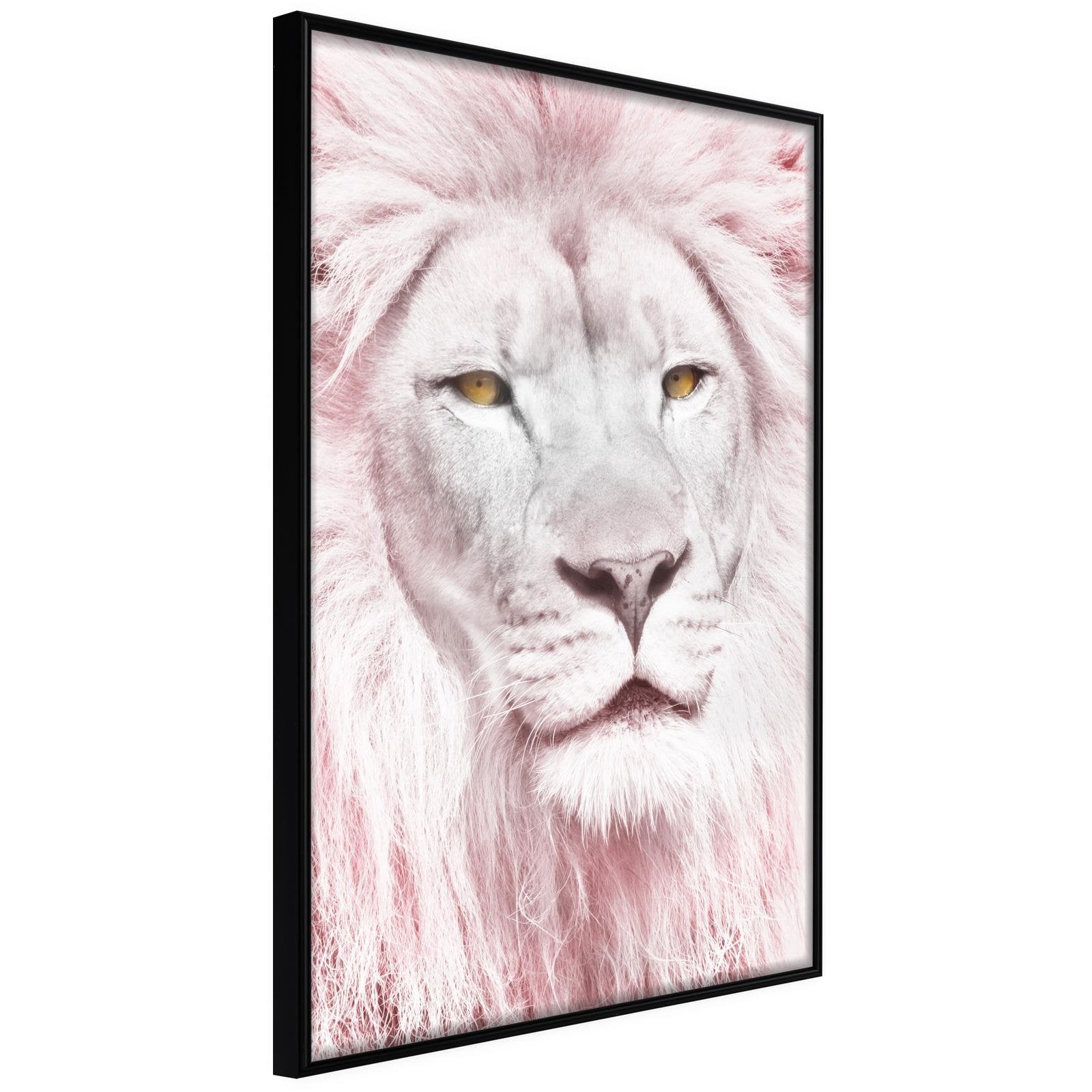 Läs mer om Inramad Poster / Tavla - Dreamy Lion - 30x45 Svart ram