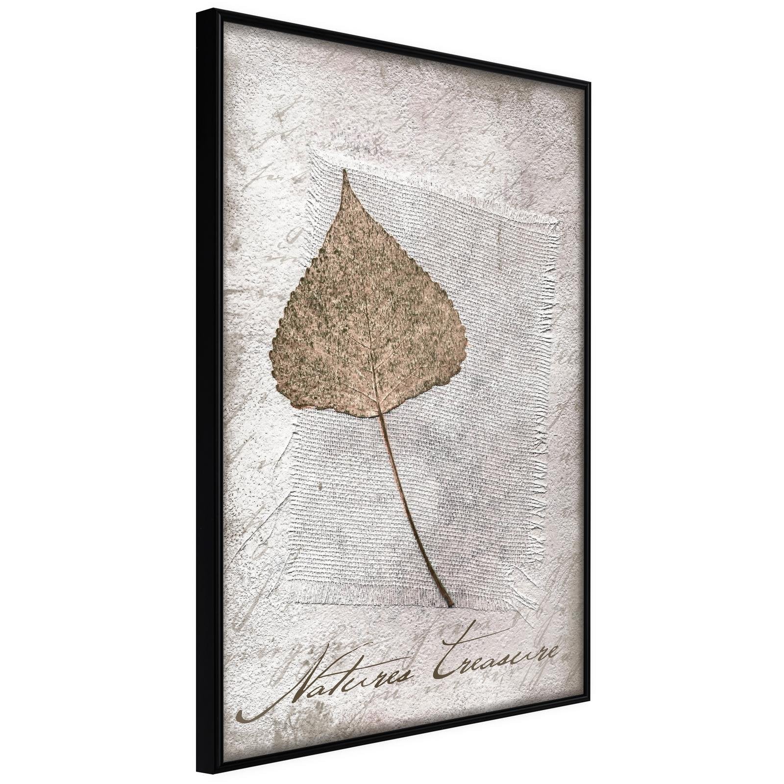 Läs mer om Inramad Poster / Tavla - Dried Leaf - 30x45 Svart ram