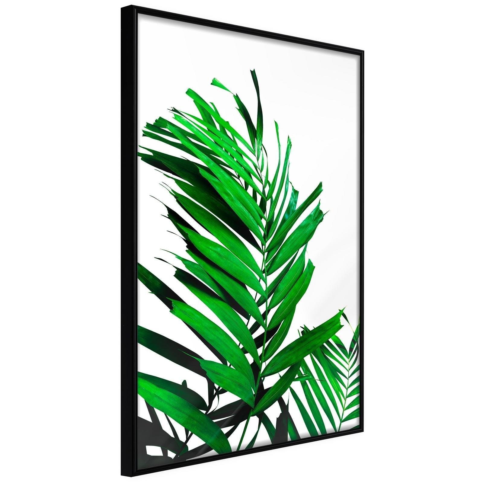 Läs mer om Inramad Poster / Tavla - Emerald Palm - 30x45 Svart ram