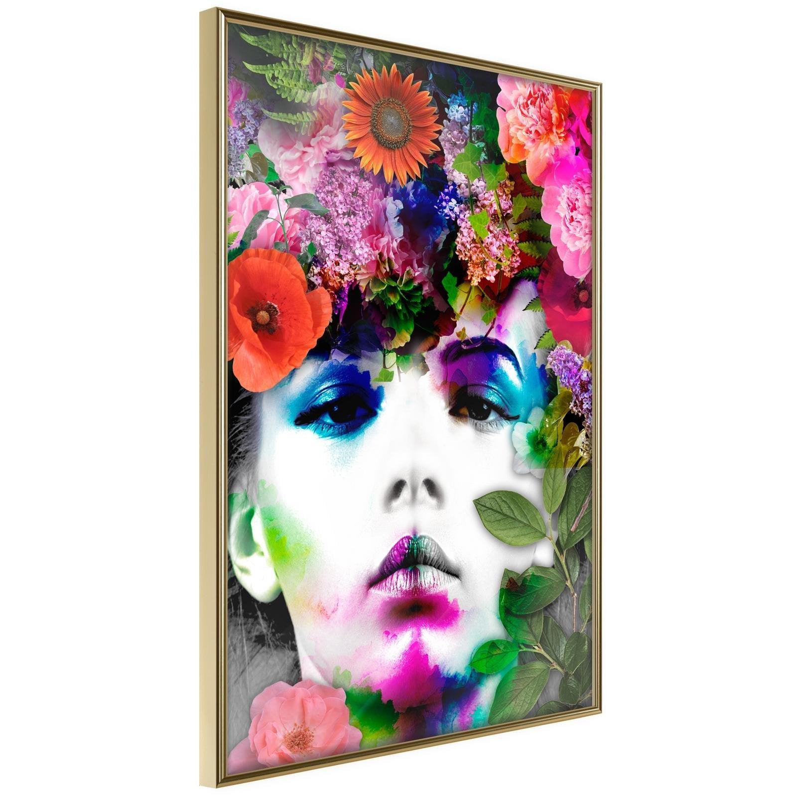 Läs mer om Inramad Poster / Tavla - Flower Coronet - 40x60 Guldram