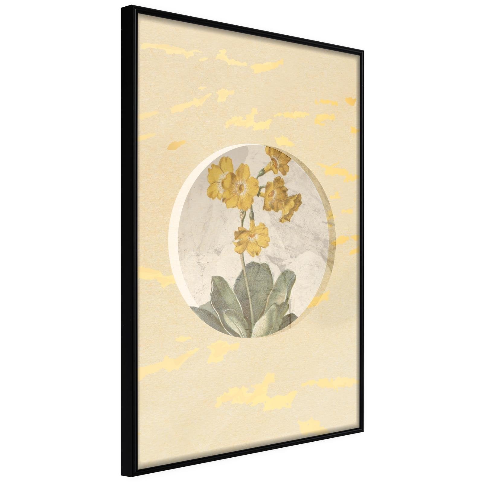 Läs mer om Inramad Poster / Tavla - Flowers and Marble - 20x30 Svart ram