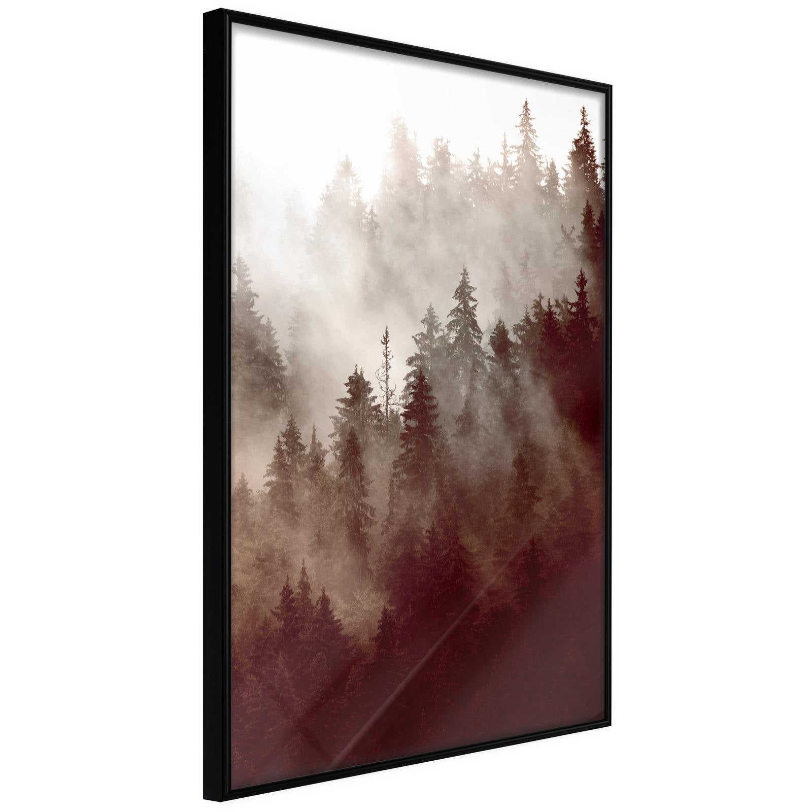 Läs mer om Inramad Poster / Tavla - Forest Fog - 20x30 Svart ram