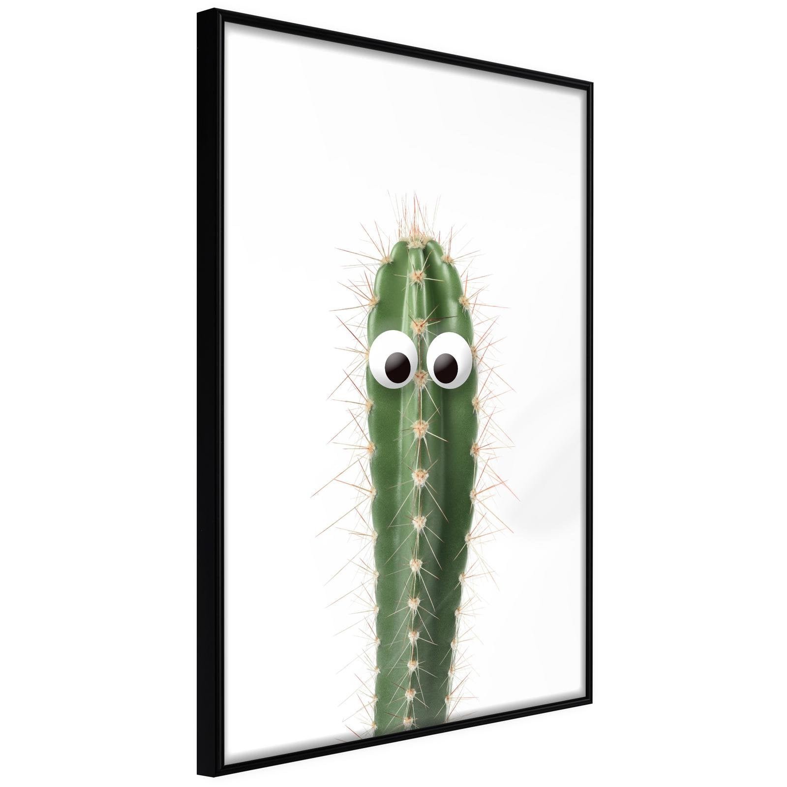 Inramad Poster / Tavla - Funny Cactus I - 40x60 Svart ram