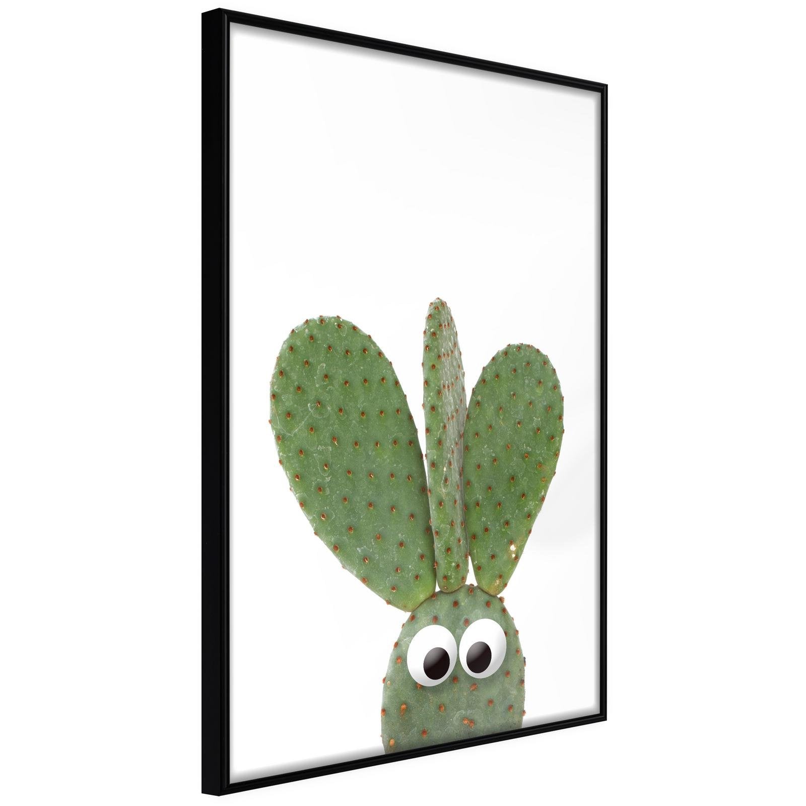 Inramad Poster / Tavla - Funny Cactus III - 30x45 Svart ram