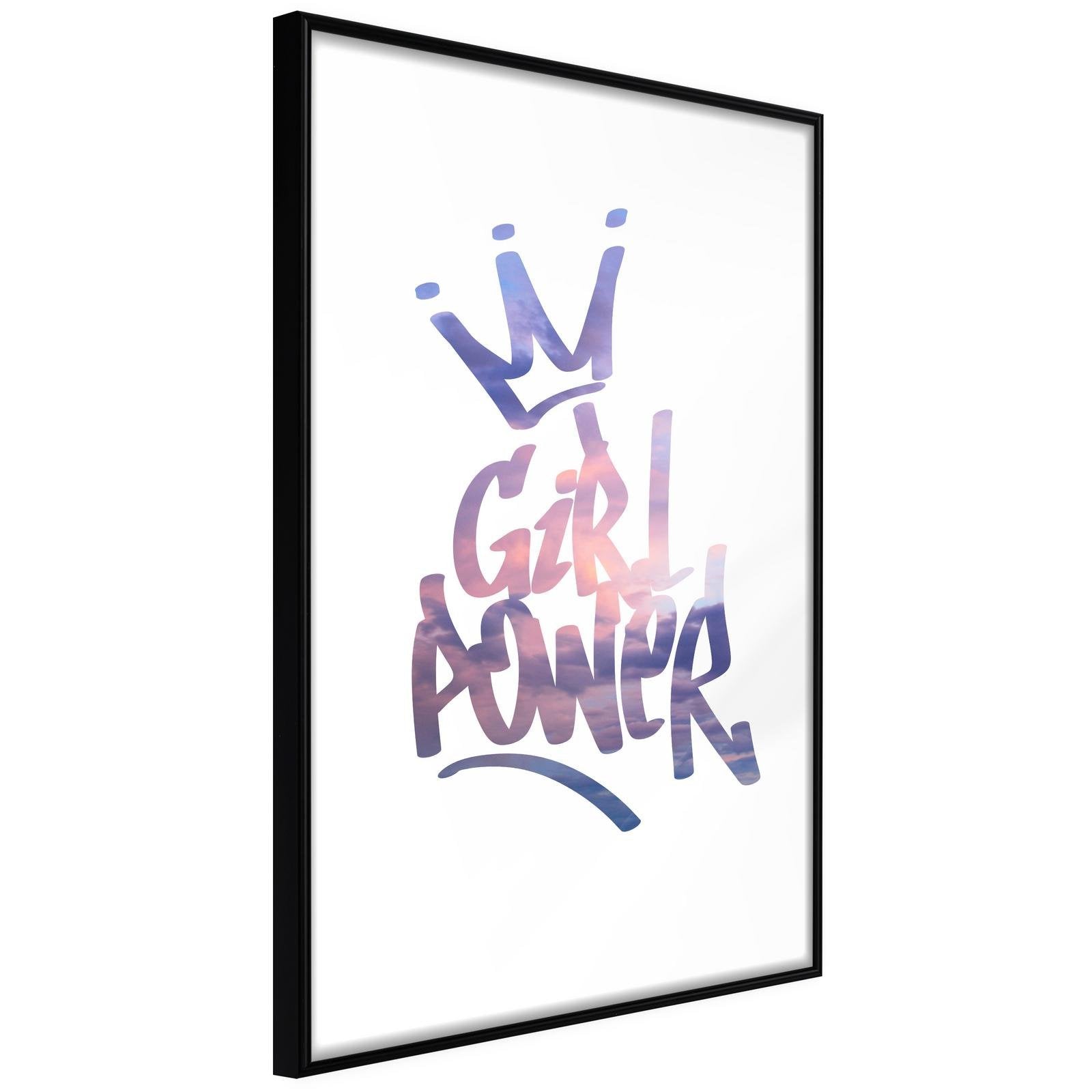 Läs mer om Inramad Poster / Tavla - Girl Power - 20x30 Svart ram