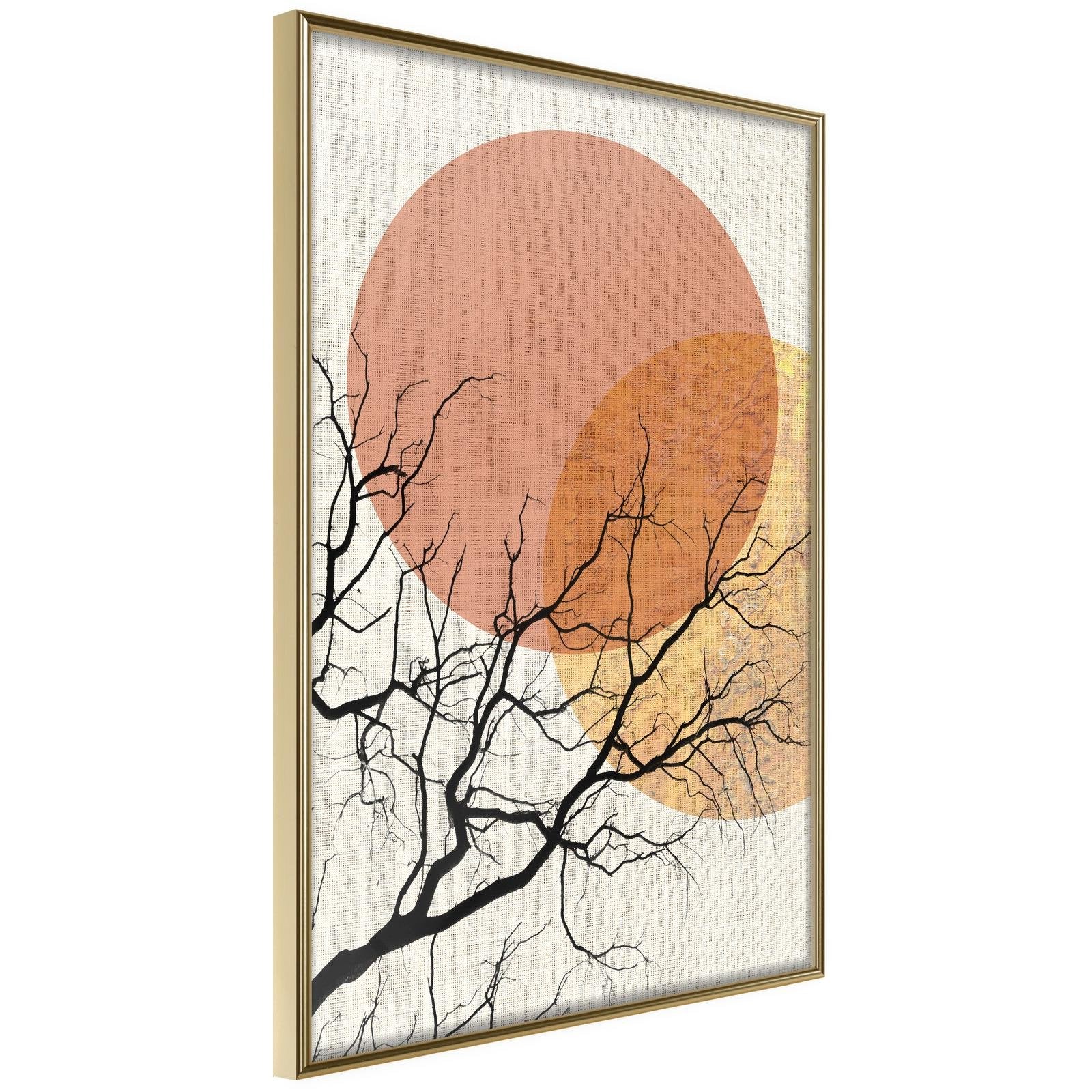 Inramad Poster / Tavla - Gloomy Tree - 20x30 Guldram